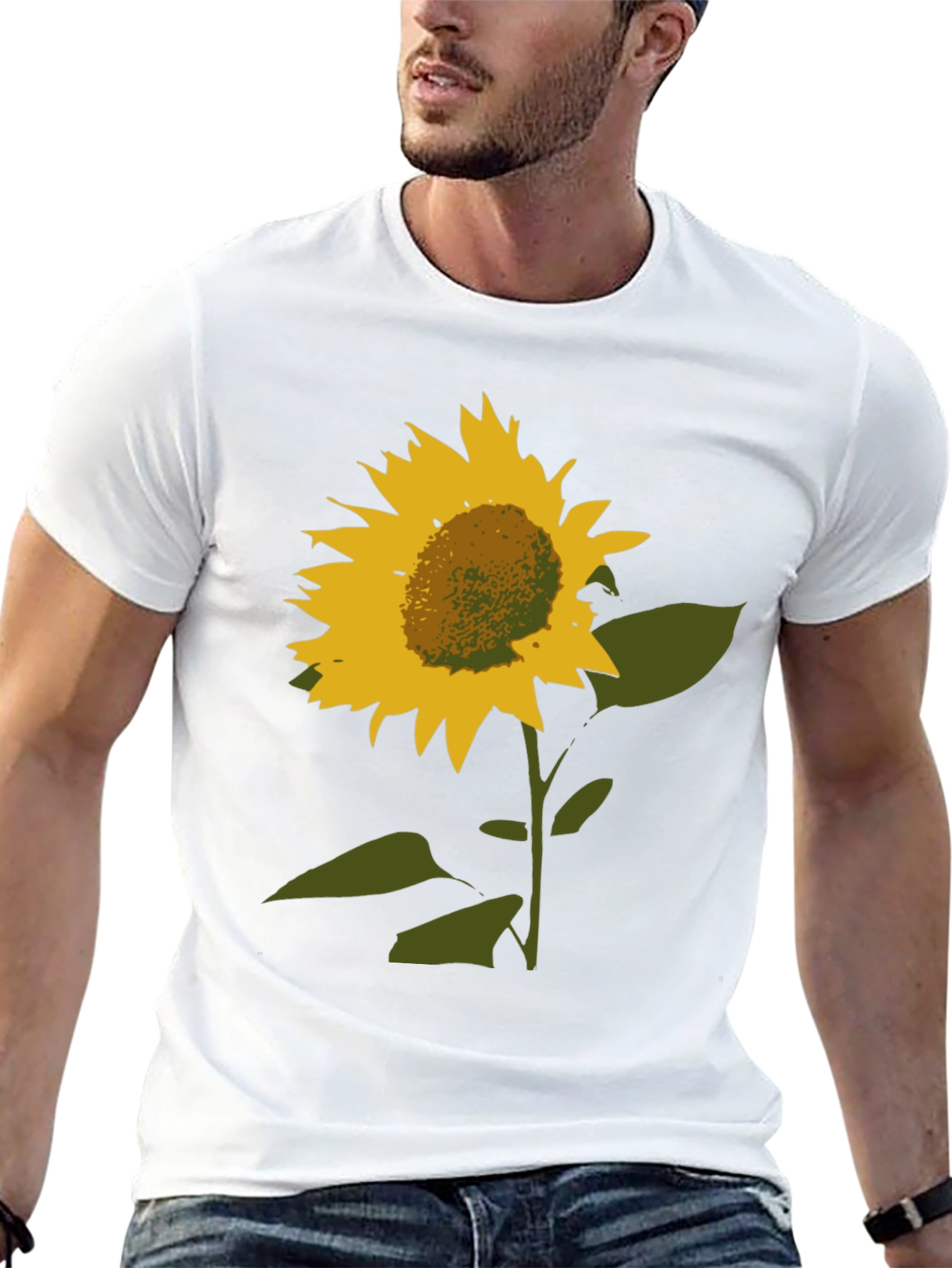 Sunflower Graphic Tee - Stylish Black Cotton Shirt