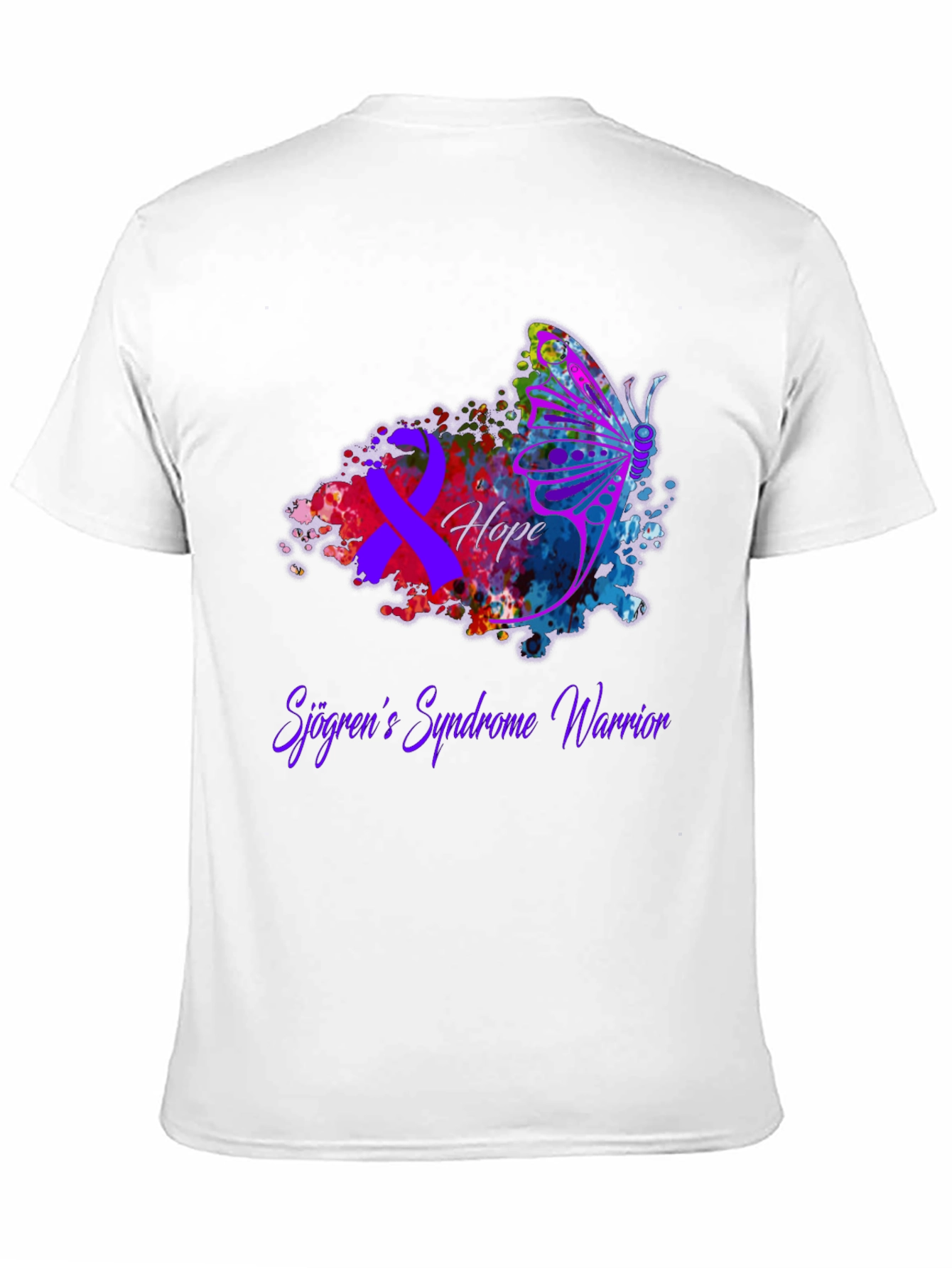 Sjogrens Syndrome Warrior T-Shirt - Hope Butterfly Awareness