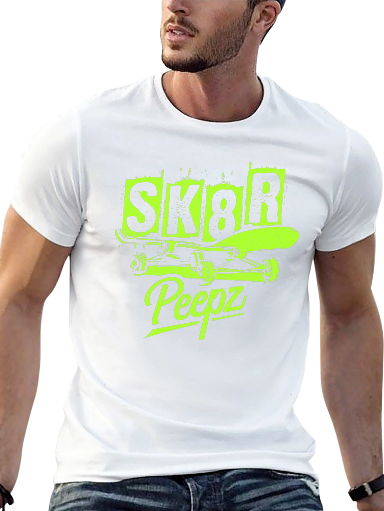 SK8R Peepz Graphic Tee - Skateboarder Style