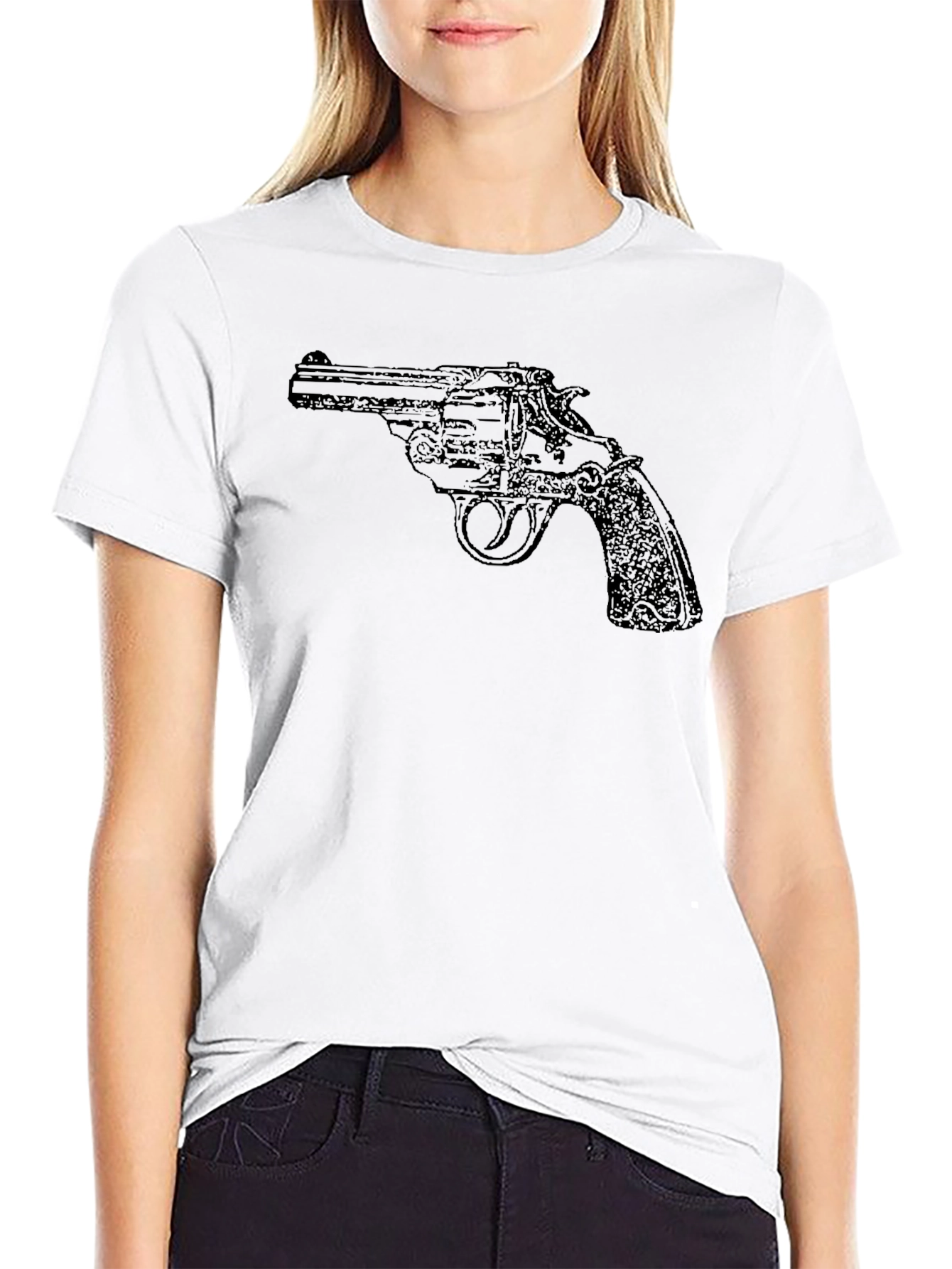 Revolver Graphic Print Black T-Shirt