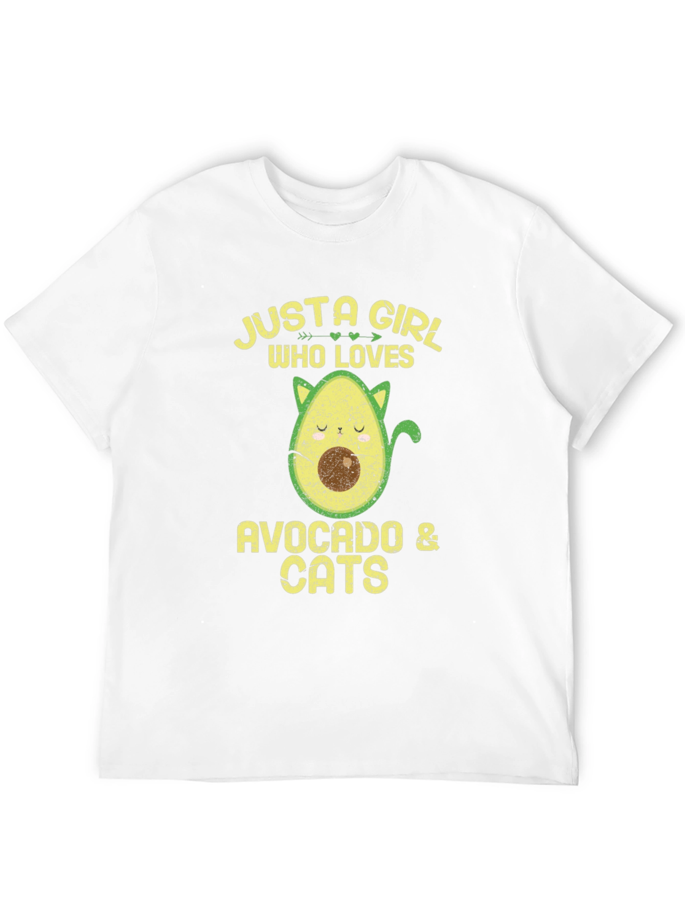 Avocado & Cats Graphic T-Shirt