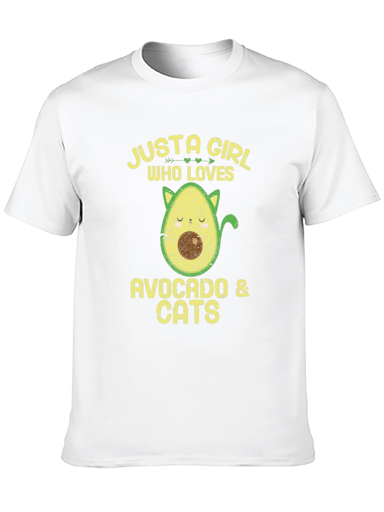 Avocado & Cats Graphic T-Shirt