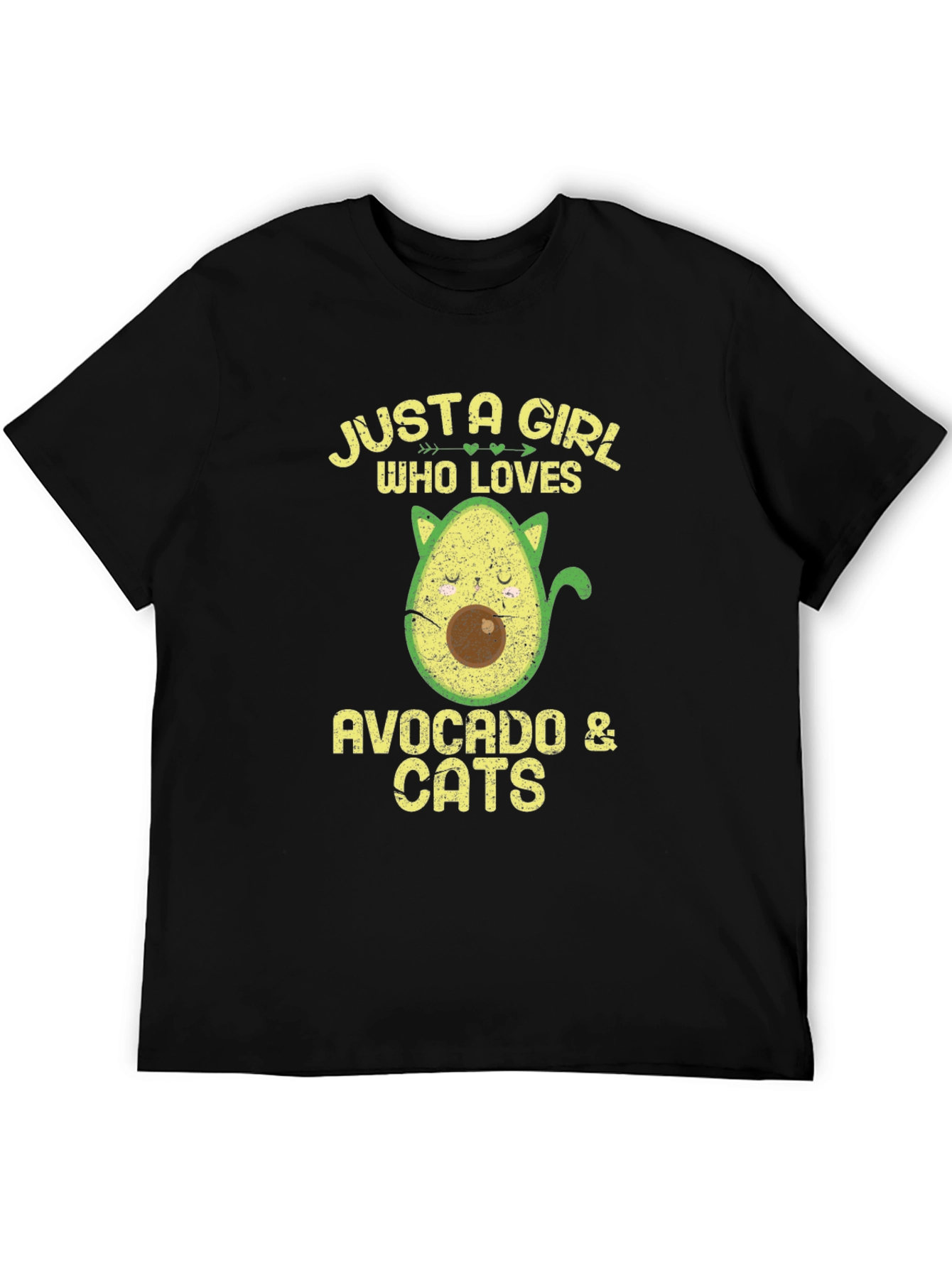 Avocado & Cats Graphic T-Shirt