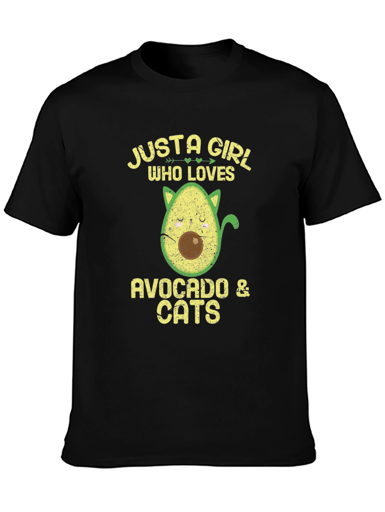 Avocado & Cats Graphic T-Shirt