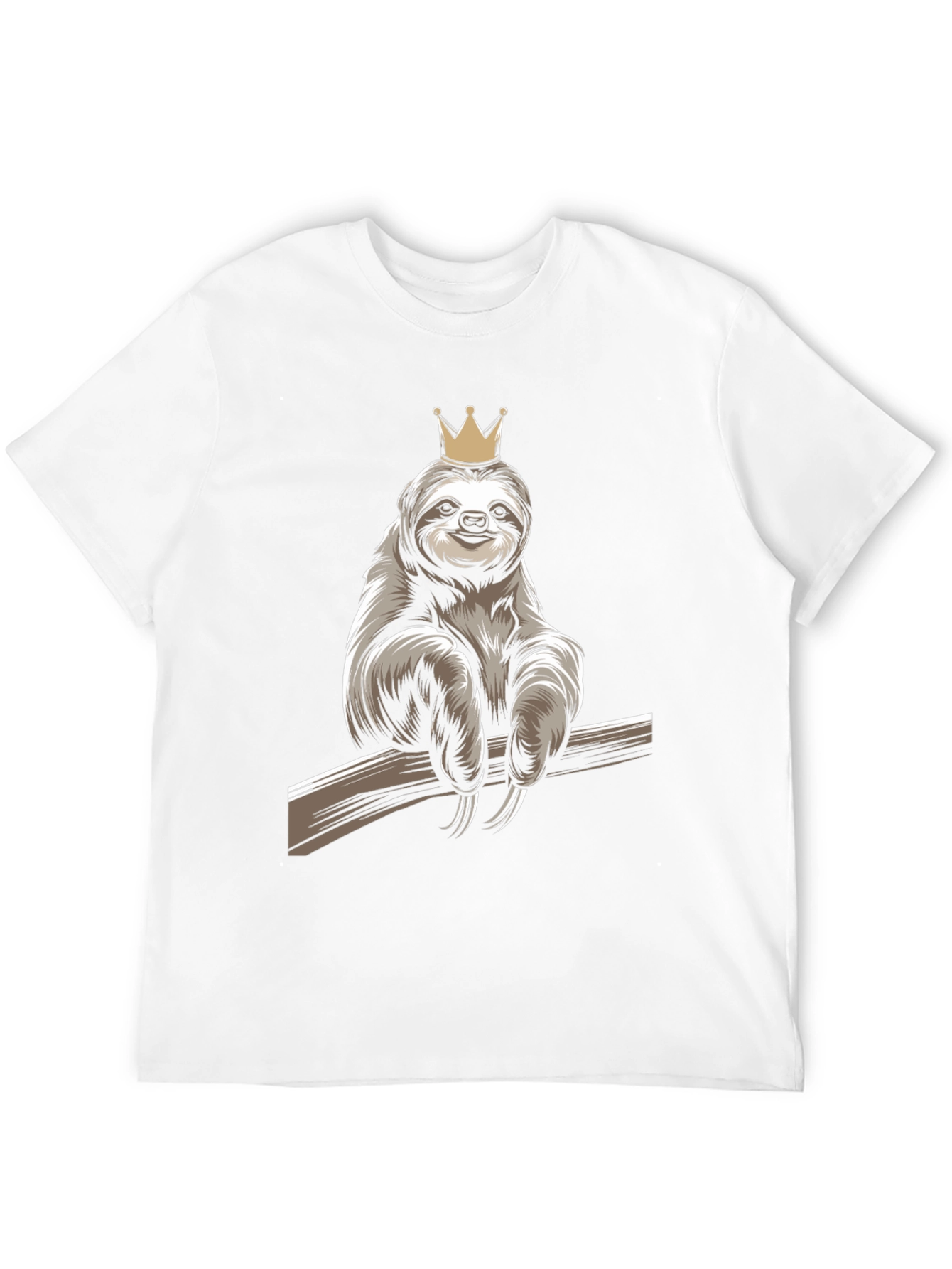 Sloth King Graphic T-Shirt - Relaxed Casual Wear
