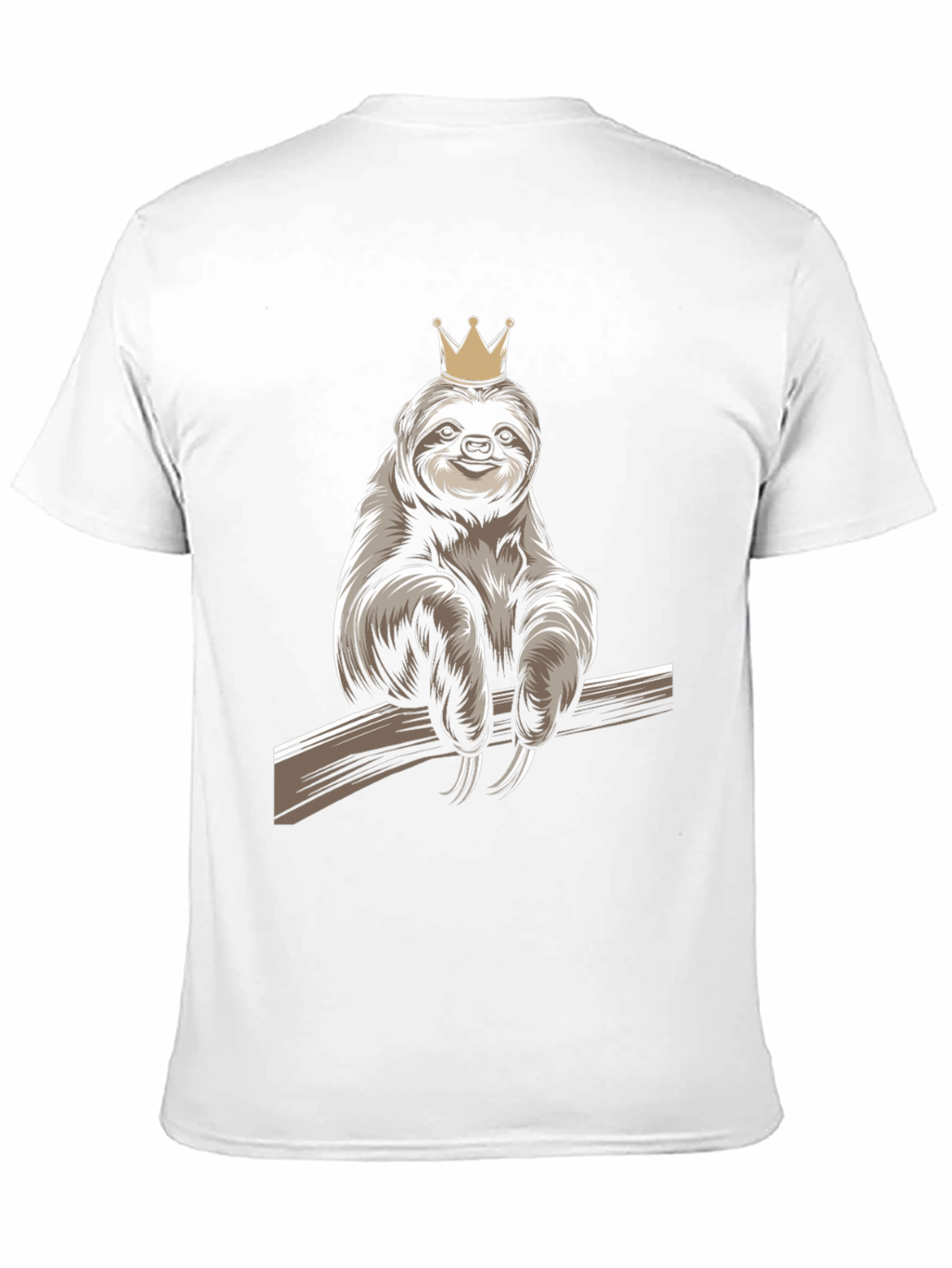 Sloth King Graphic T-Shirt - Relaxed Casual Wear