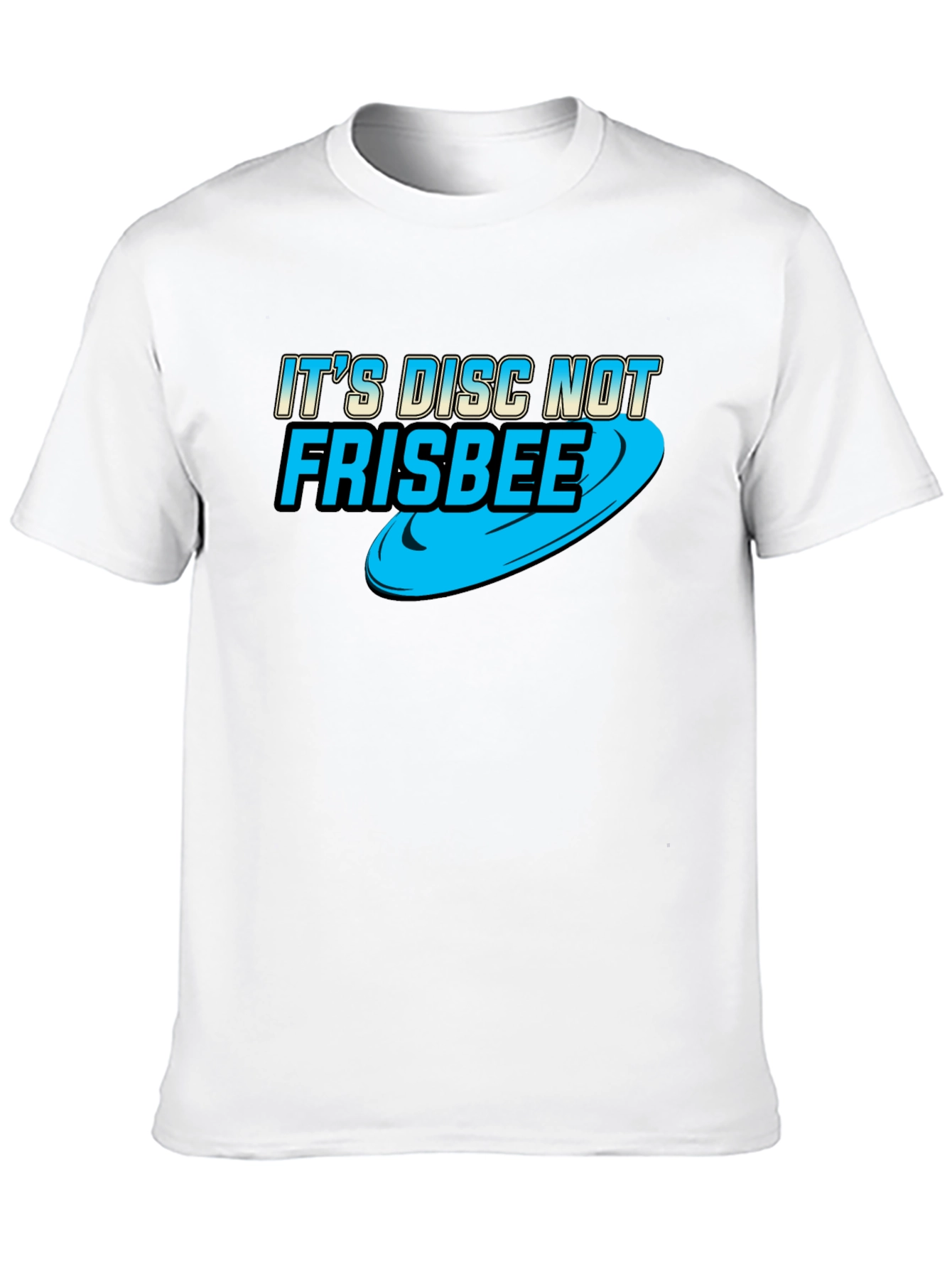 Its Disc Not Frisbee - Black Cotton Tee