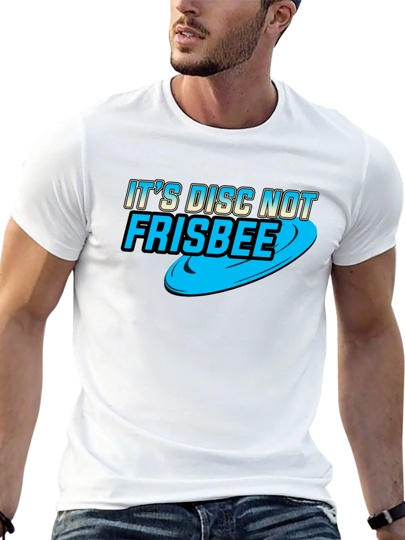 Its Disc Not Frisbee - Black Cotton Tee