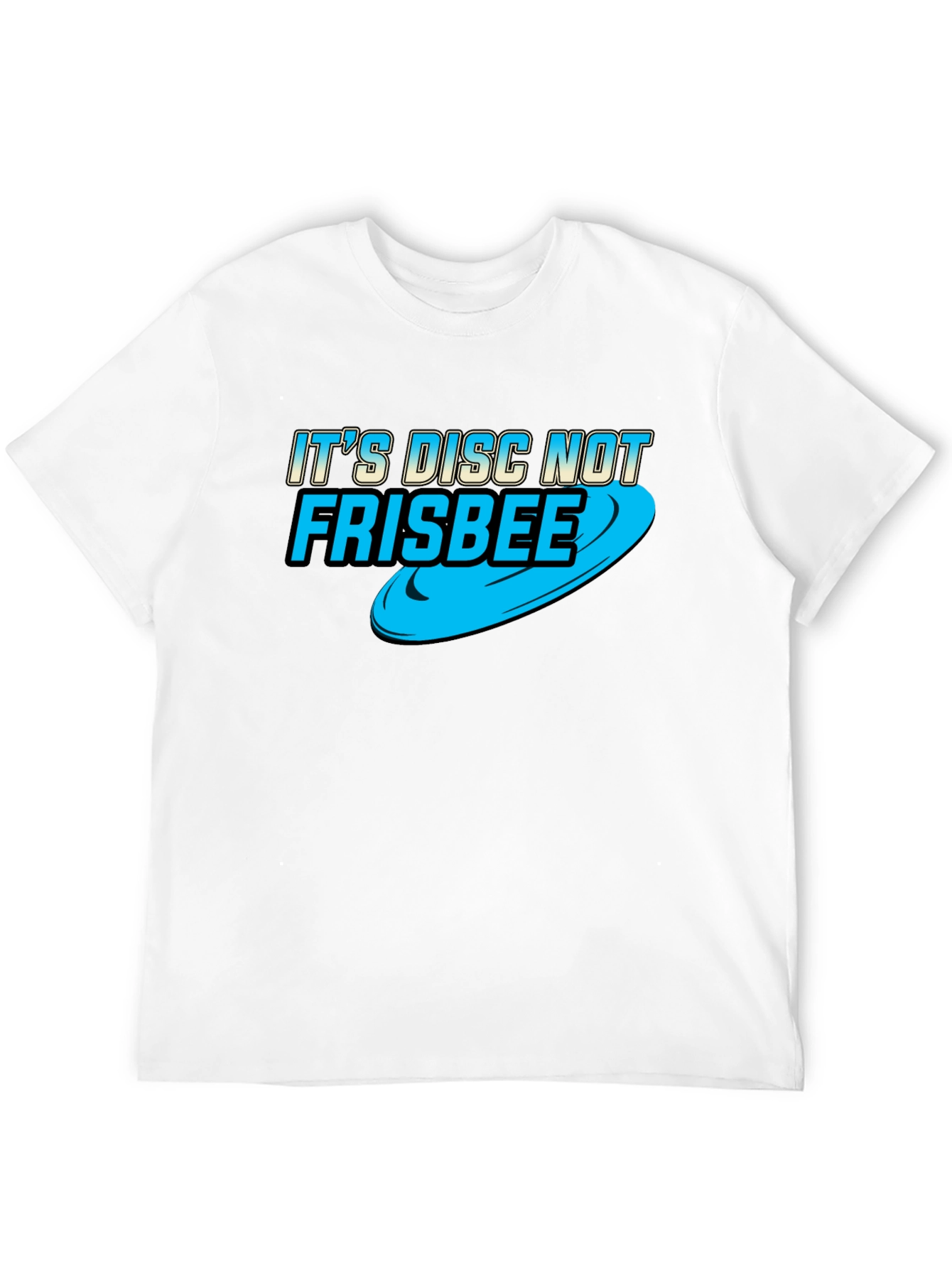 Its Disc Not Frisbee - Black Cotton Tee
