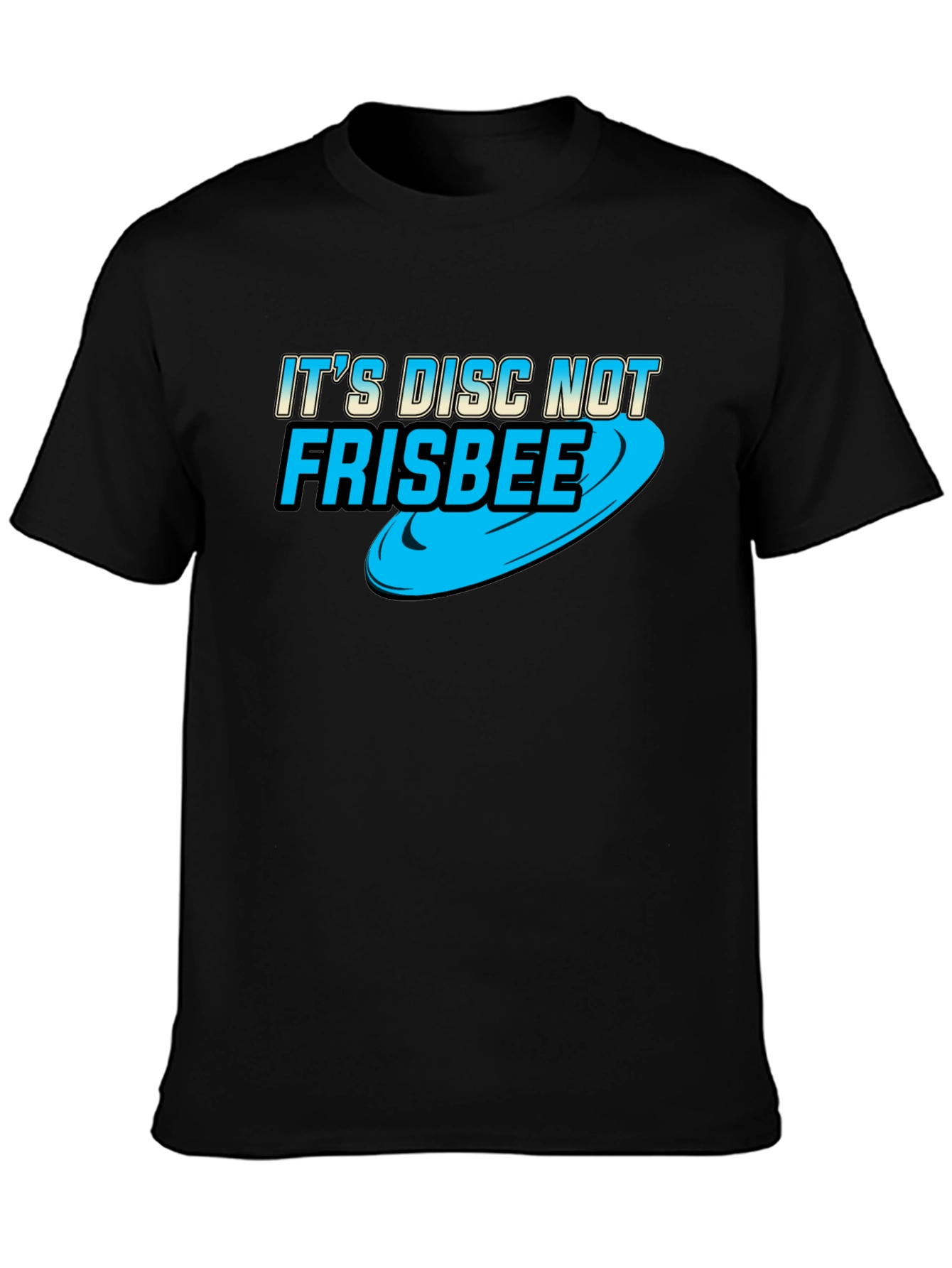 Its Disc Not Frisbee - Black Cotton Tee