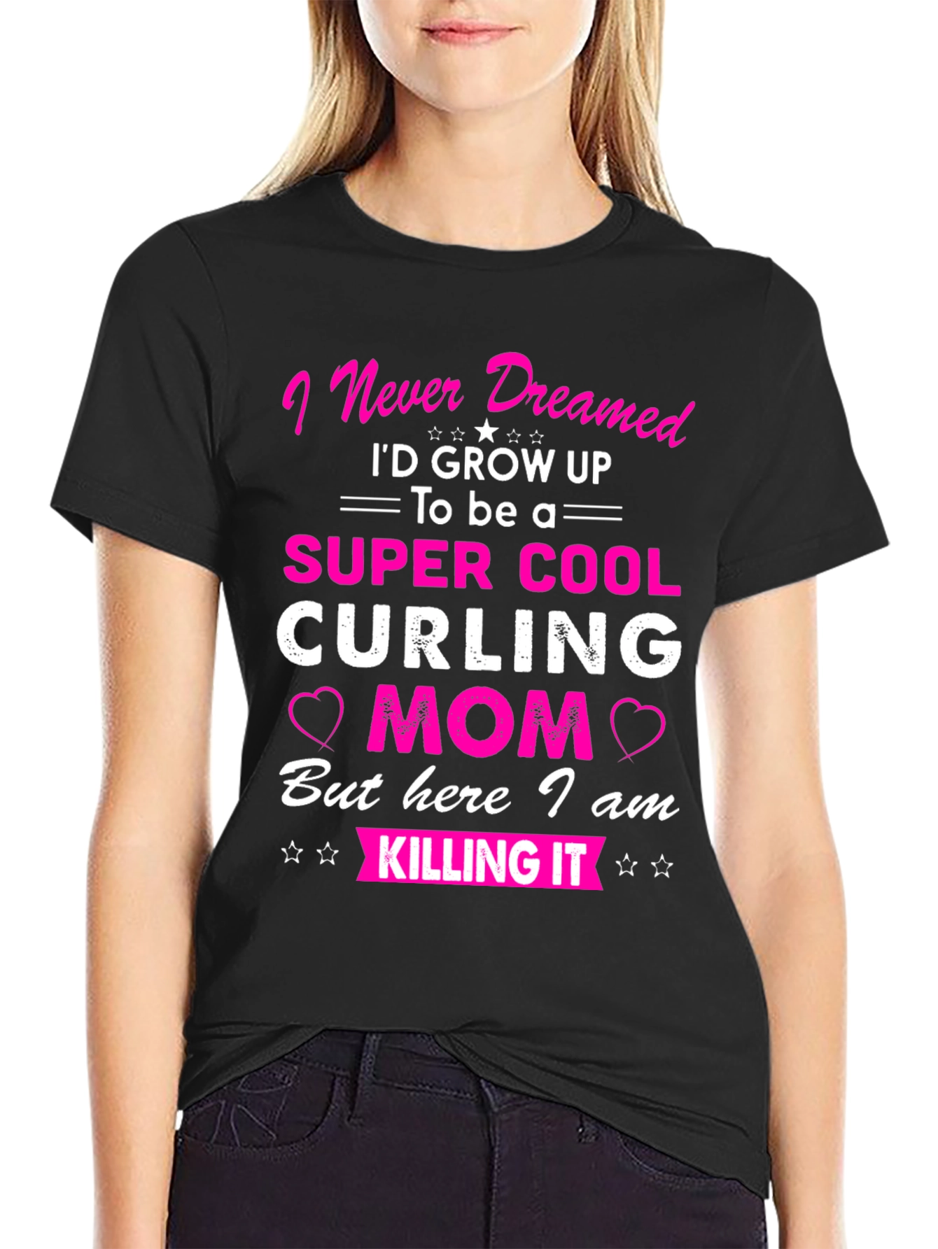 Super Cool Curling Mom T-Shirt