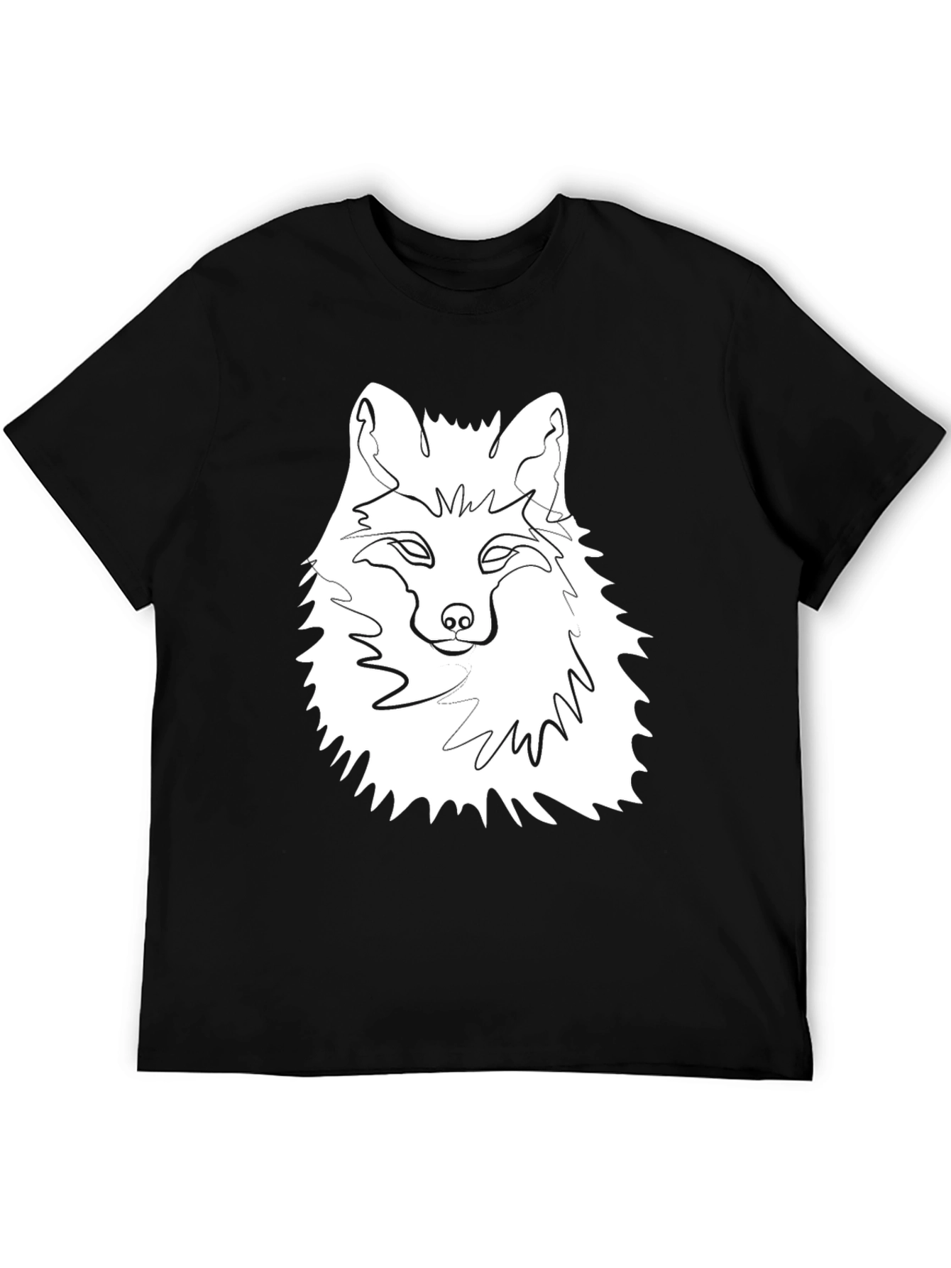 Fox Graphic Tee - Modern Line Art Design