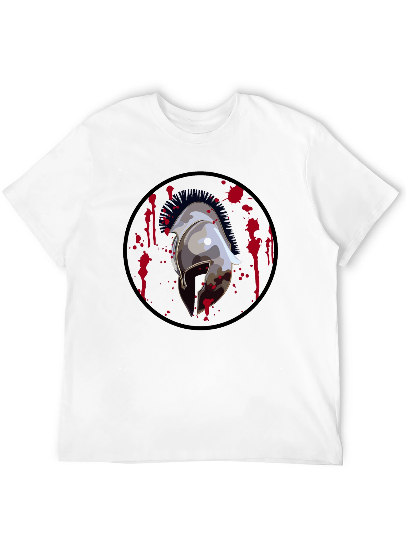 Spartan Helmet Graphic Tee - Black T-Shirt