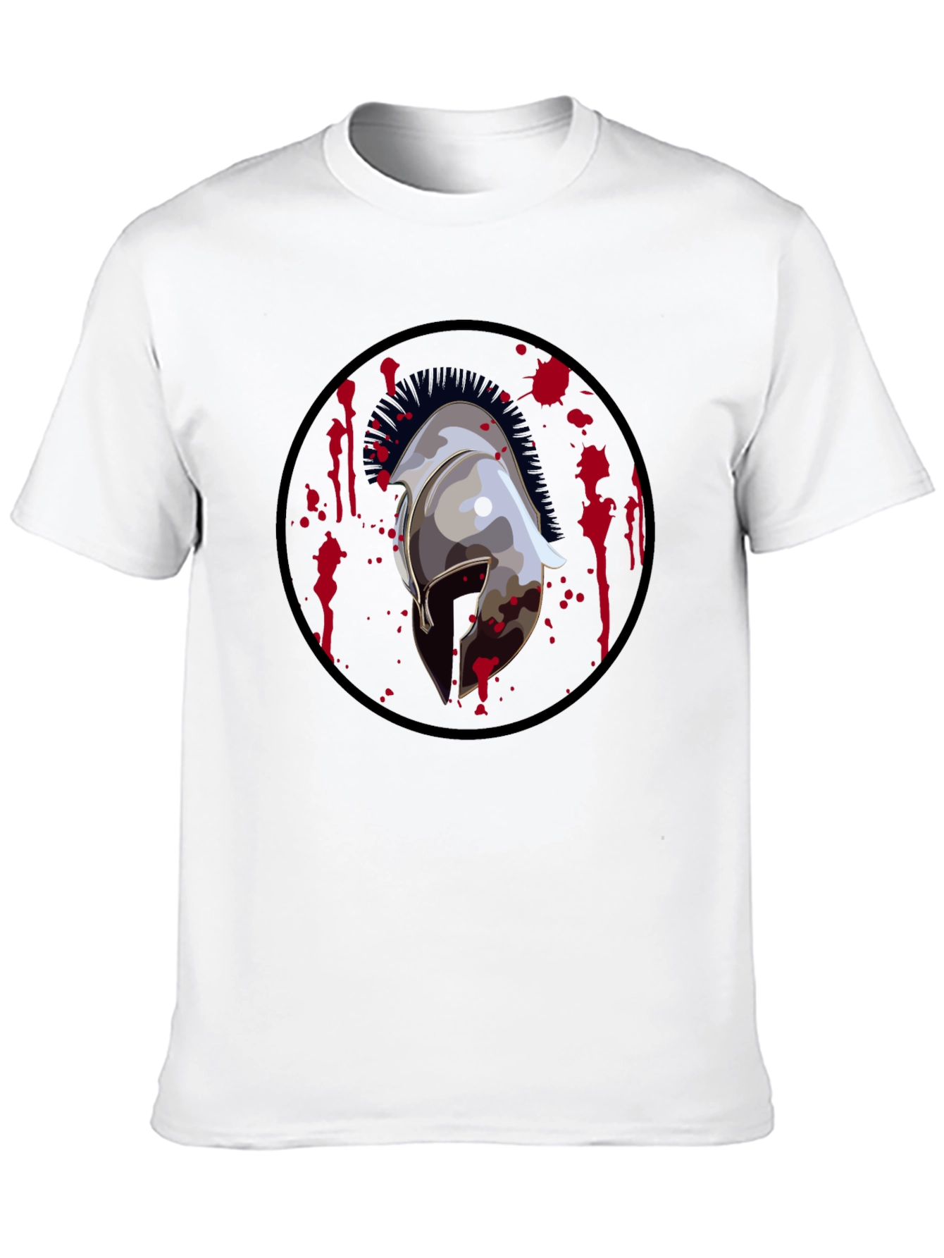 Spartan Helmet Graphic Tee - Black T-Shirt