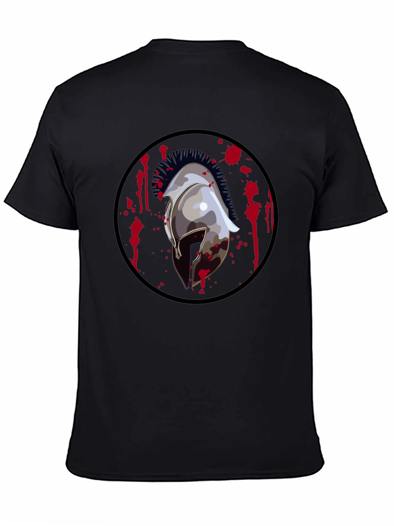 Spartan Helmet Graphic Tee - Black T-Shirt