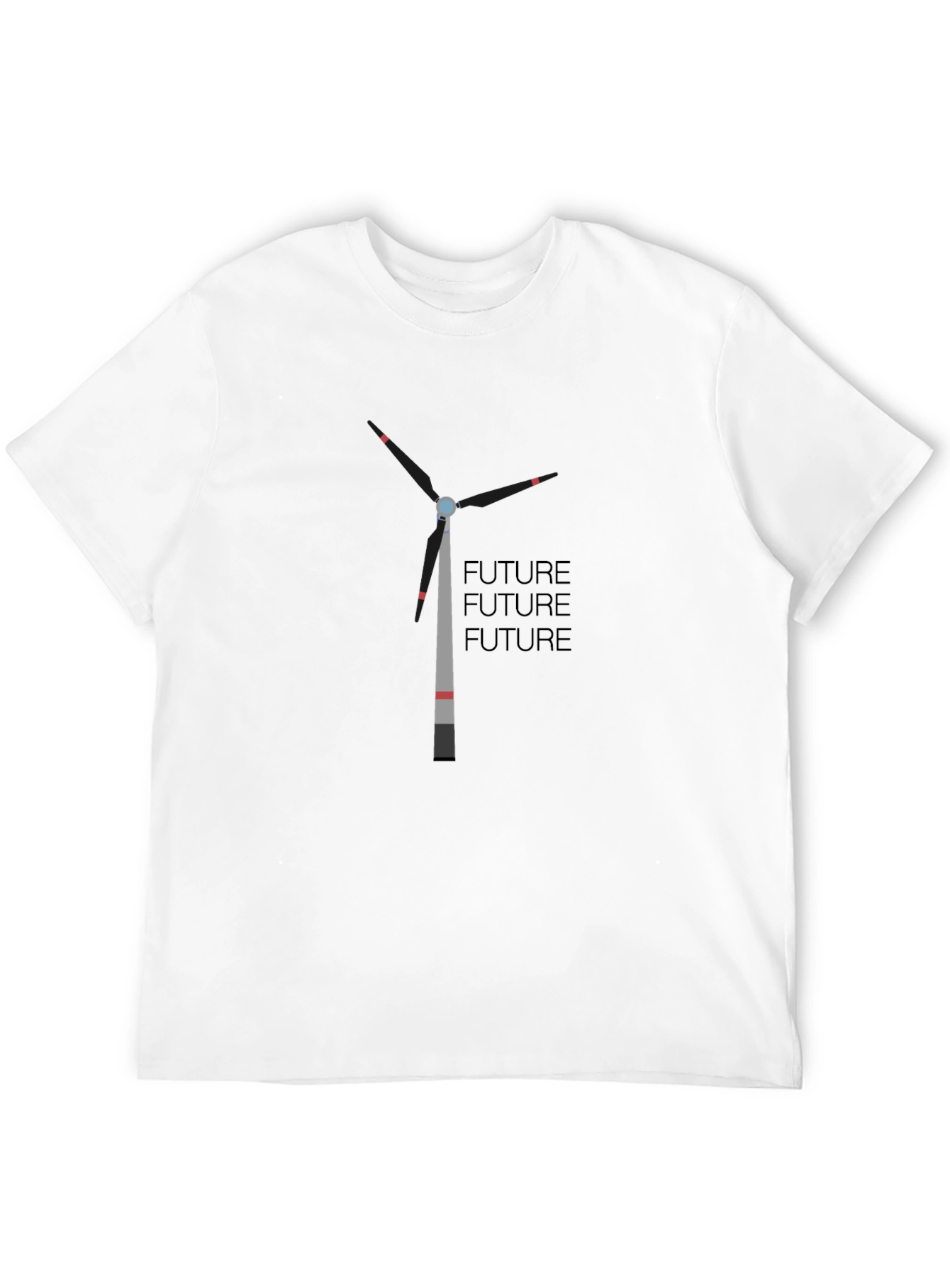 Future Wind Turbine Graphic Tee - Black