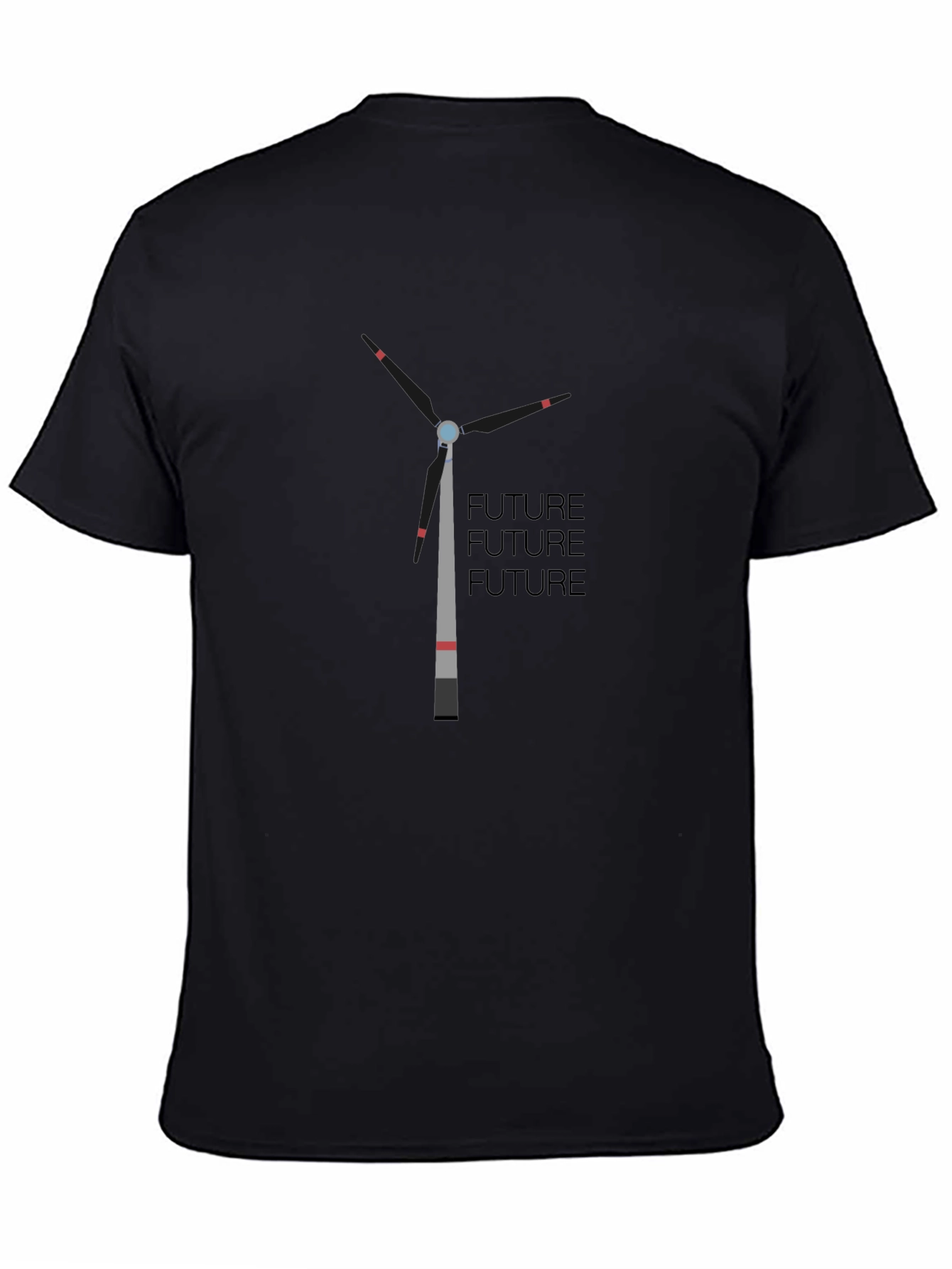 Future Wind Turbine Graphic Tee - Black