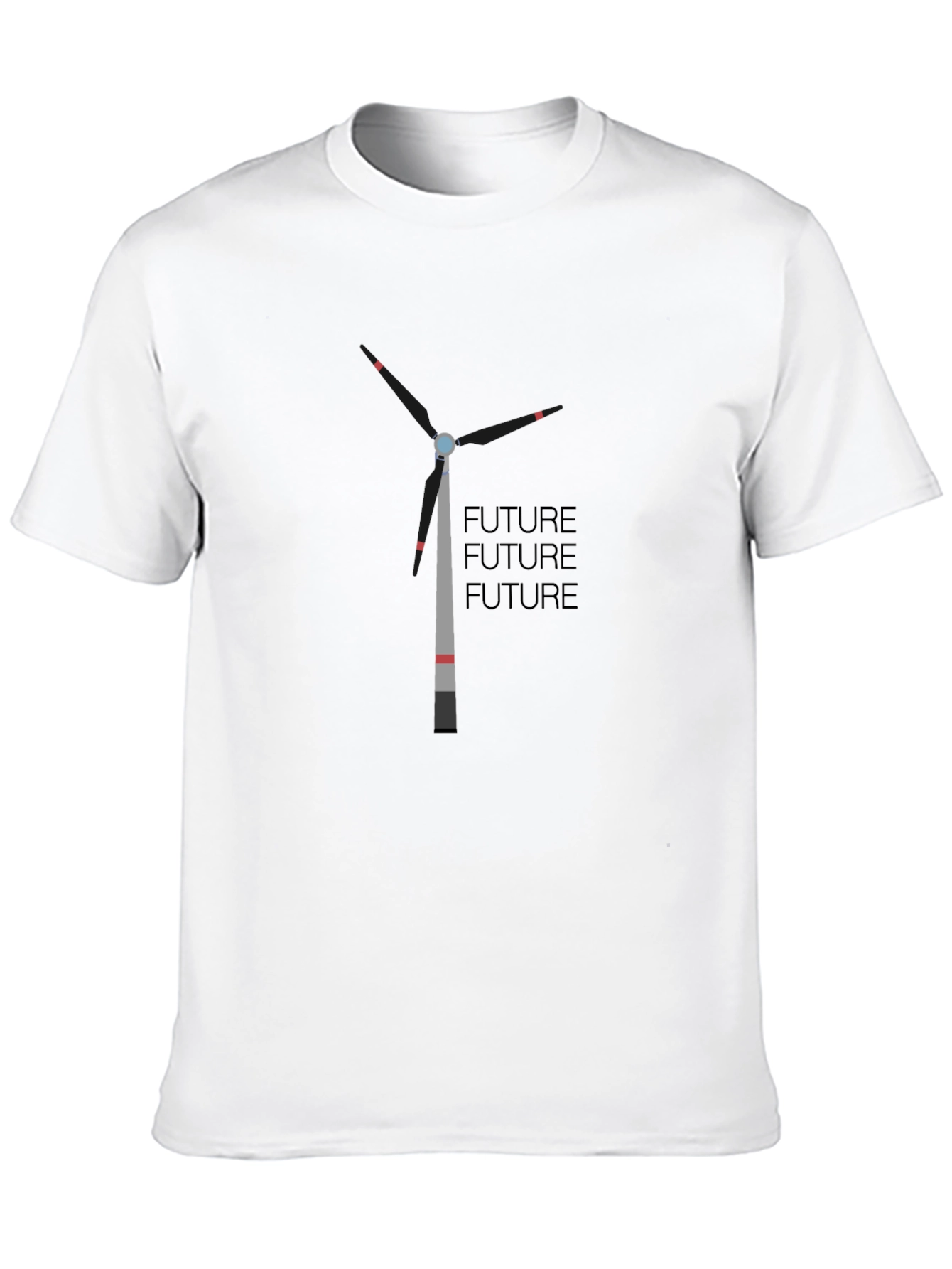 Future Wind Turbine Graphic Tee - Black