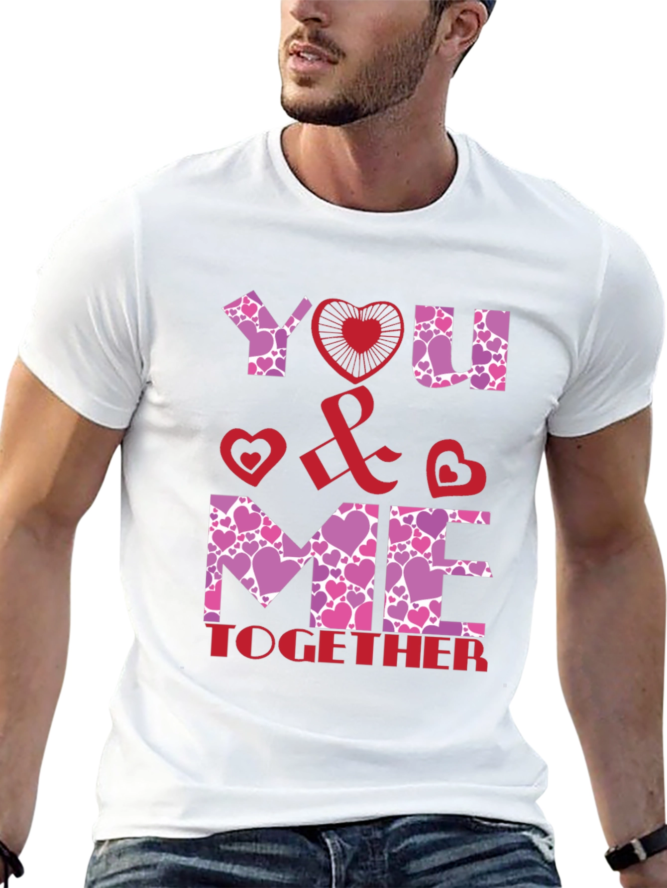 You & Me Together Valentines Day Graphic Tee