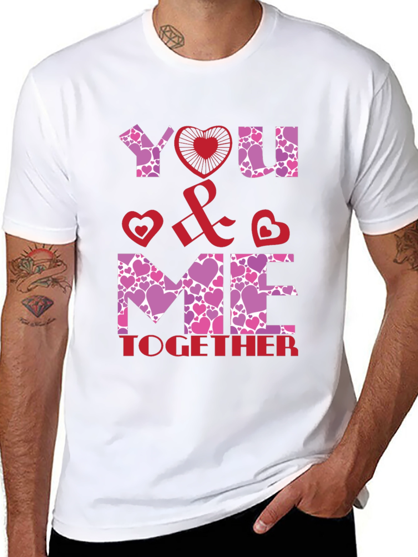 You & Me Together Valentines Day Graphic Tee