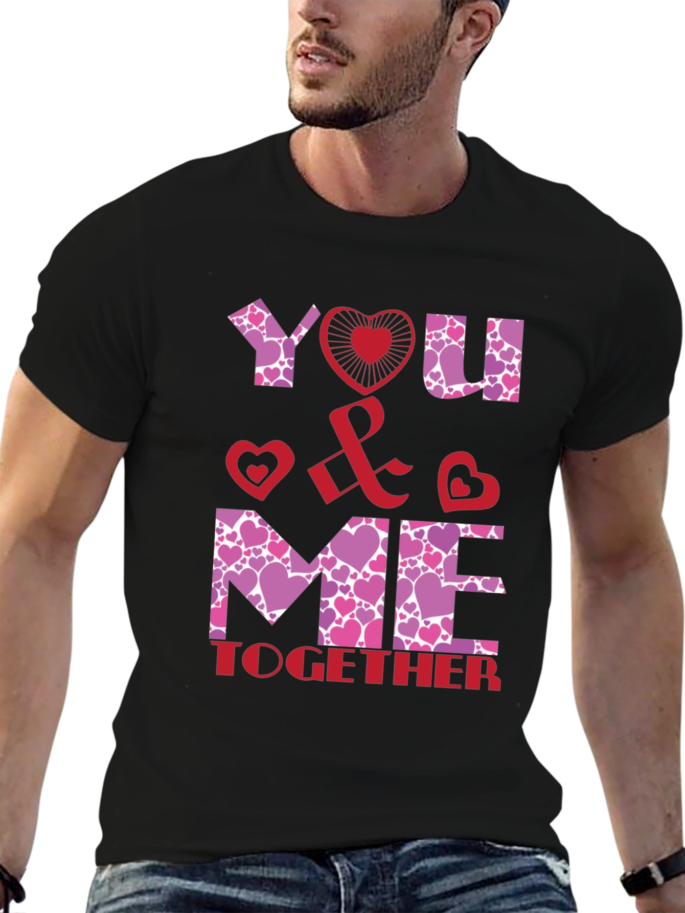 You & Me Together Valentines Day Graphic Tee