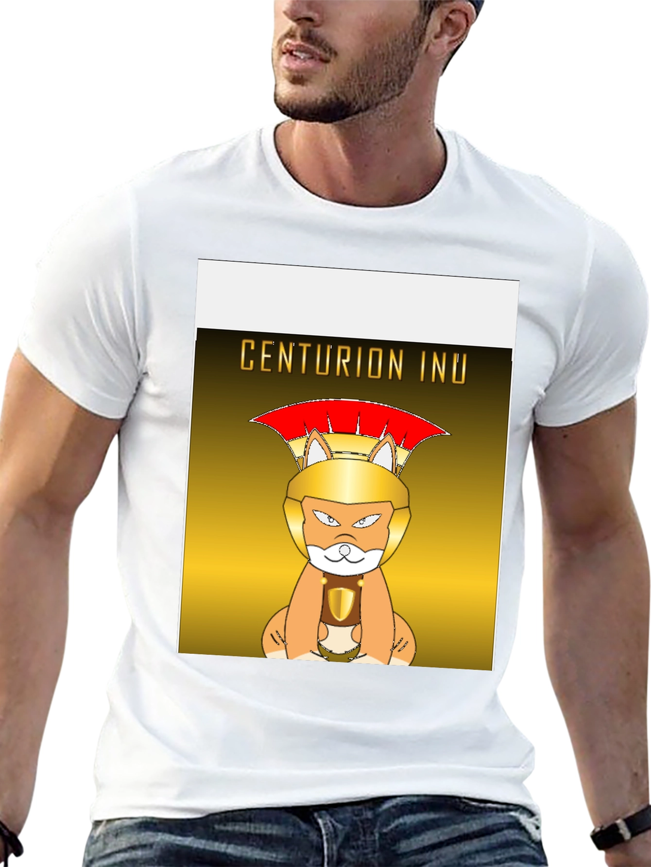Centurion Inu Graphic T-Shirt - Black Cotton Tee