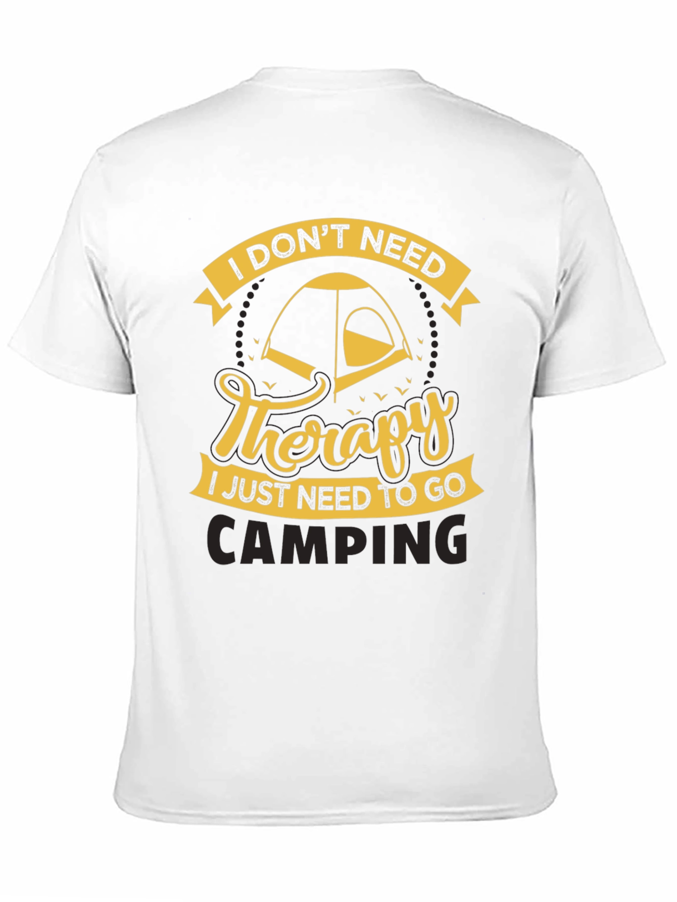 Camping Therapy Black T-Shirt