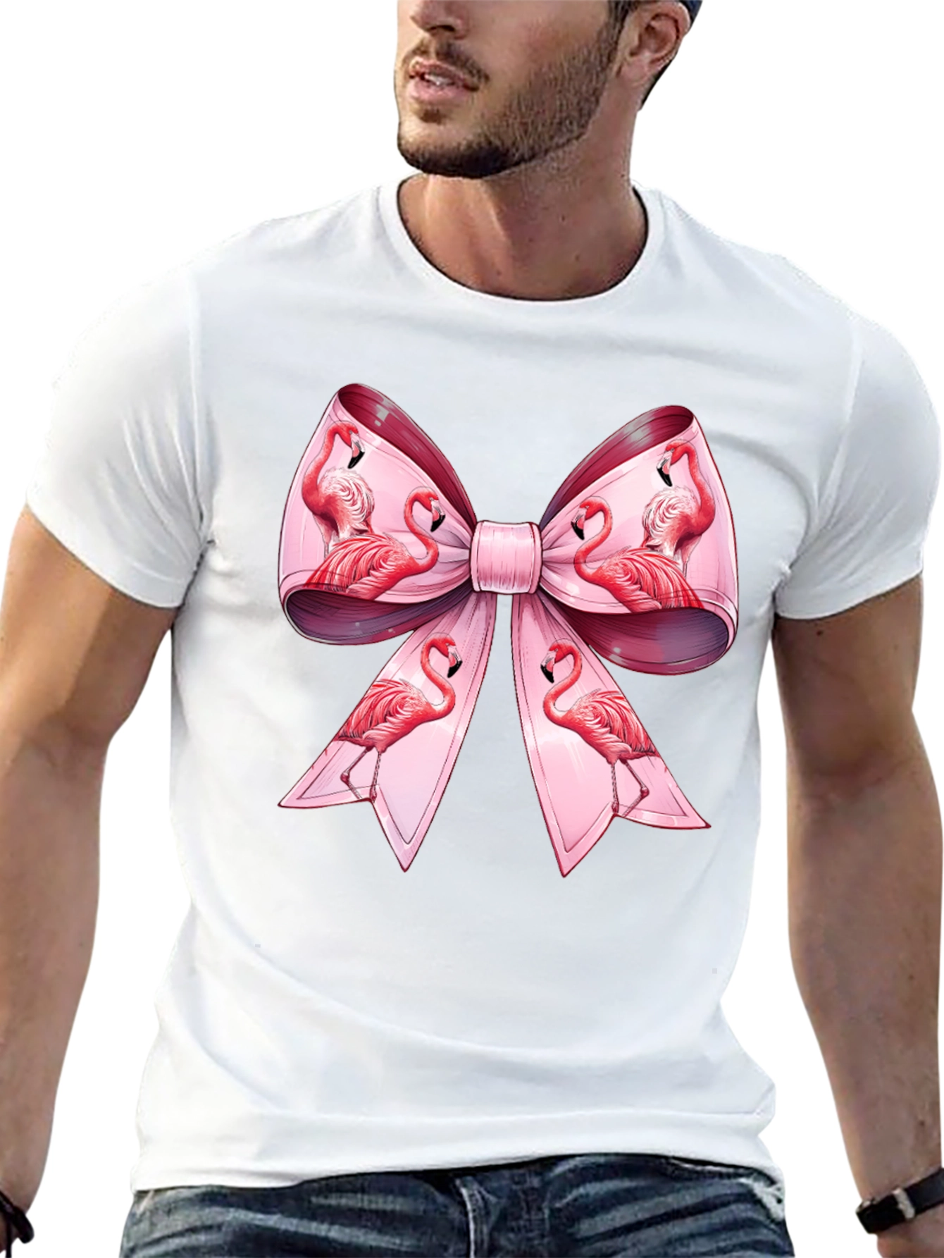 Flamingo Bow Graphic Tee