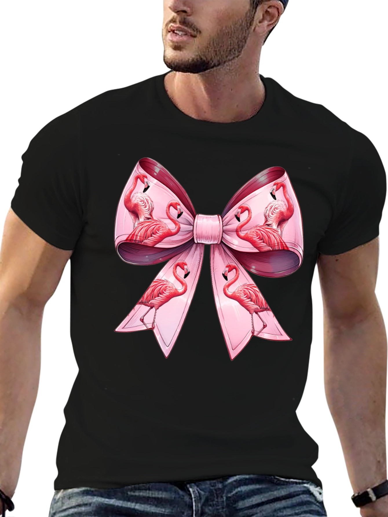 Flamingo Bow Graphic Tee