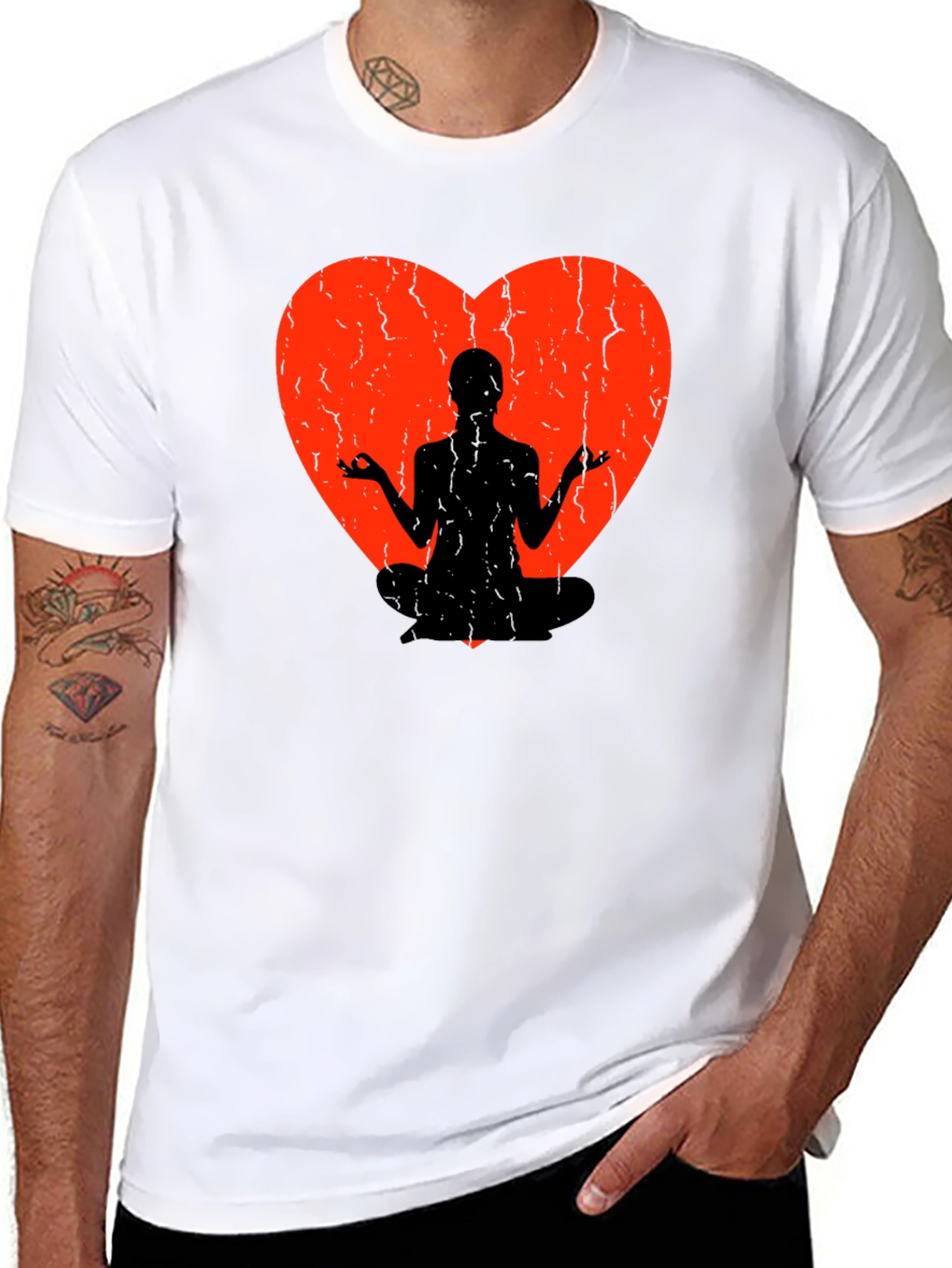 Yoga Heart Graphic Tee - Meditate in Style