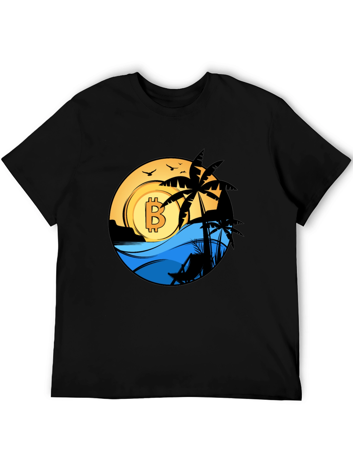 Bitcoin Beach T-Shirt - Crypto Vacation Tee