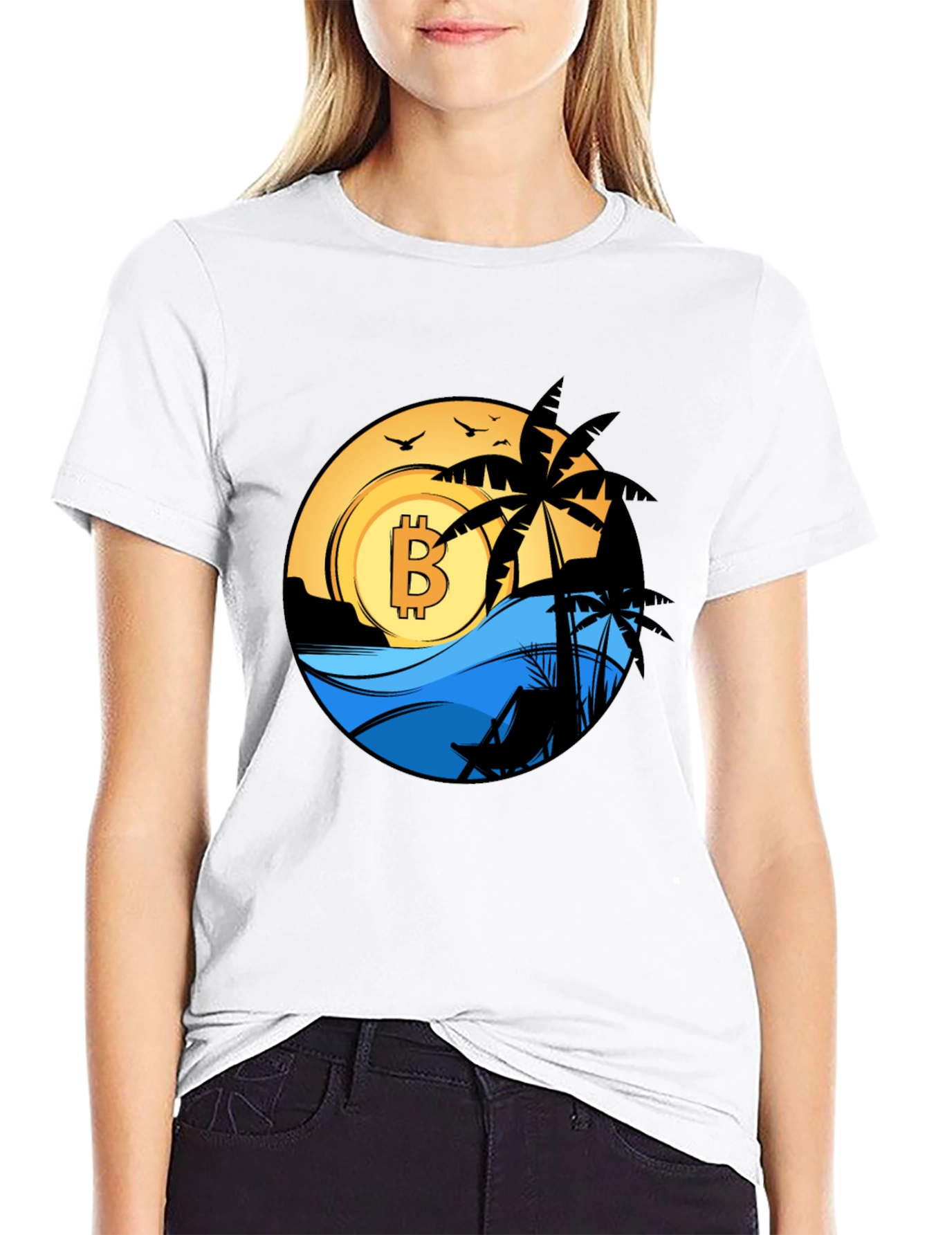 Bitcoin Beach T-Shirt - Crypto Vacation Tee