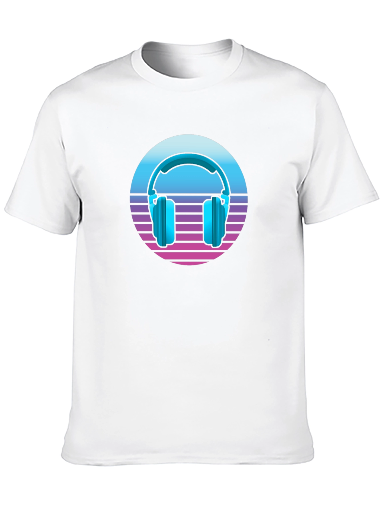 Retro Headphones T-Shirt - Synthwave Style!