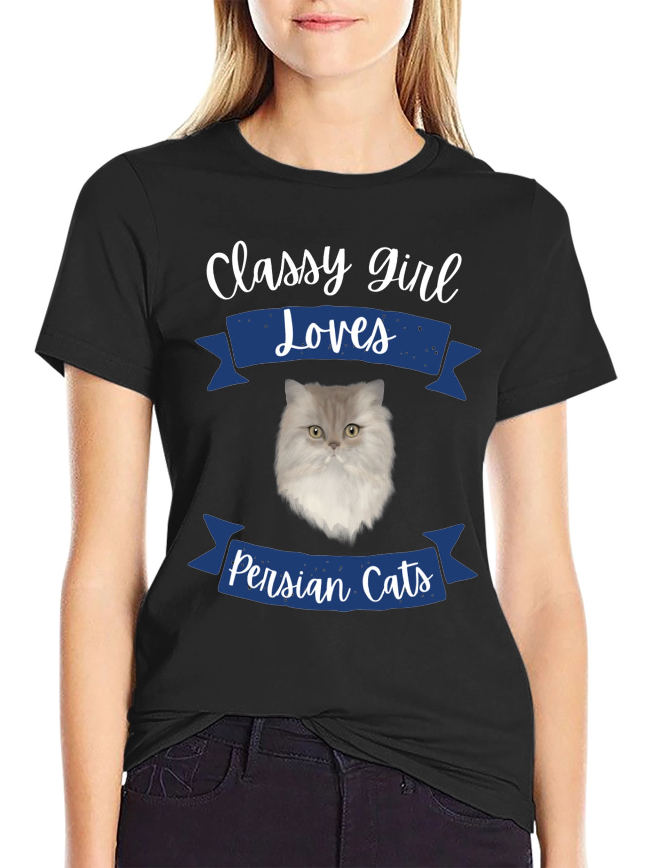 Classy Girl Loves Persian Cats T-Shirt