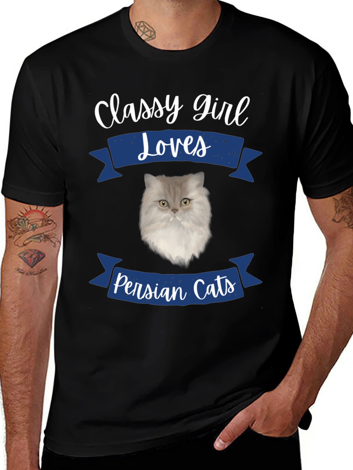 Classy Girl Loves Persian Cats T-Shirt