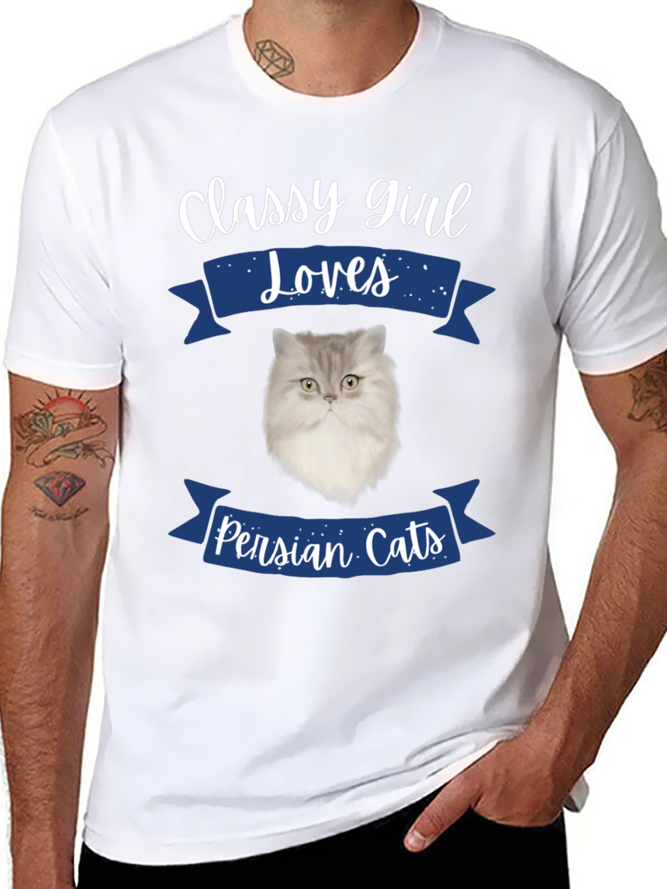 Classy Girl Loves Persian Cats T-Shirt