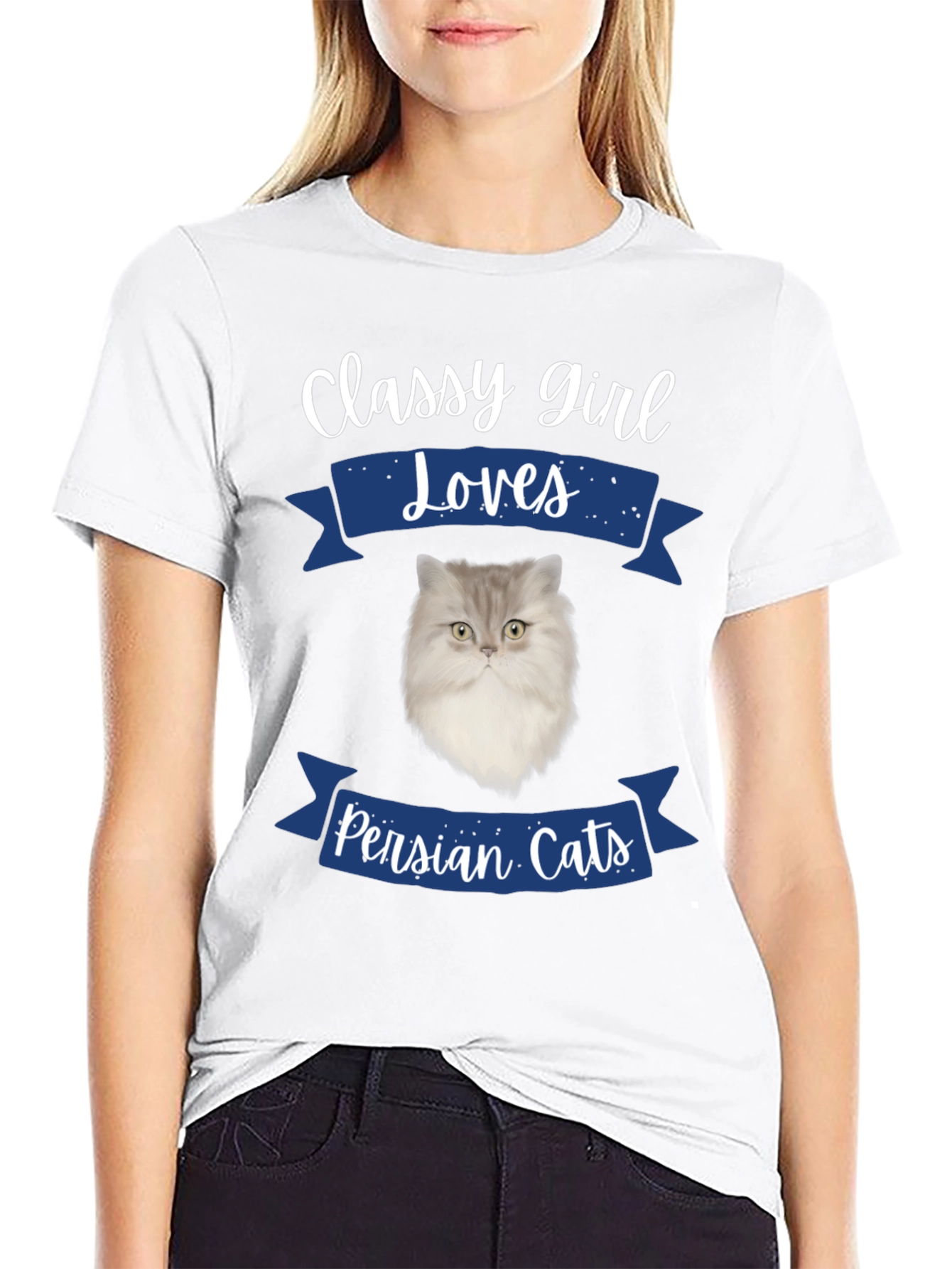 Classy Girl Loves Persian Cats T-Shirt