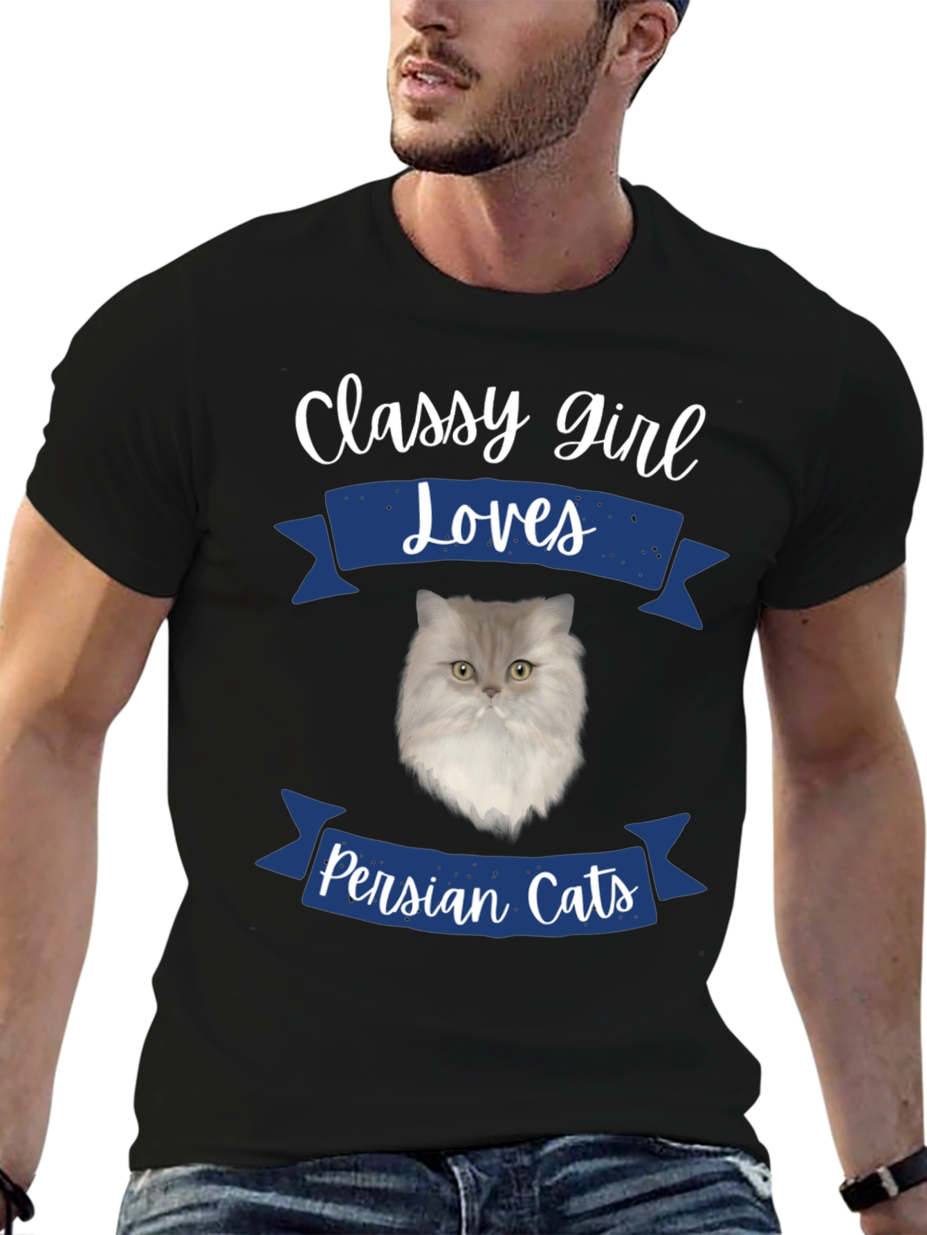 Classy Girl Loves Persian Cats T-Shirt