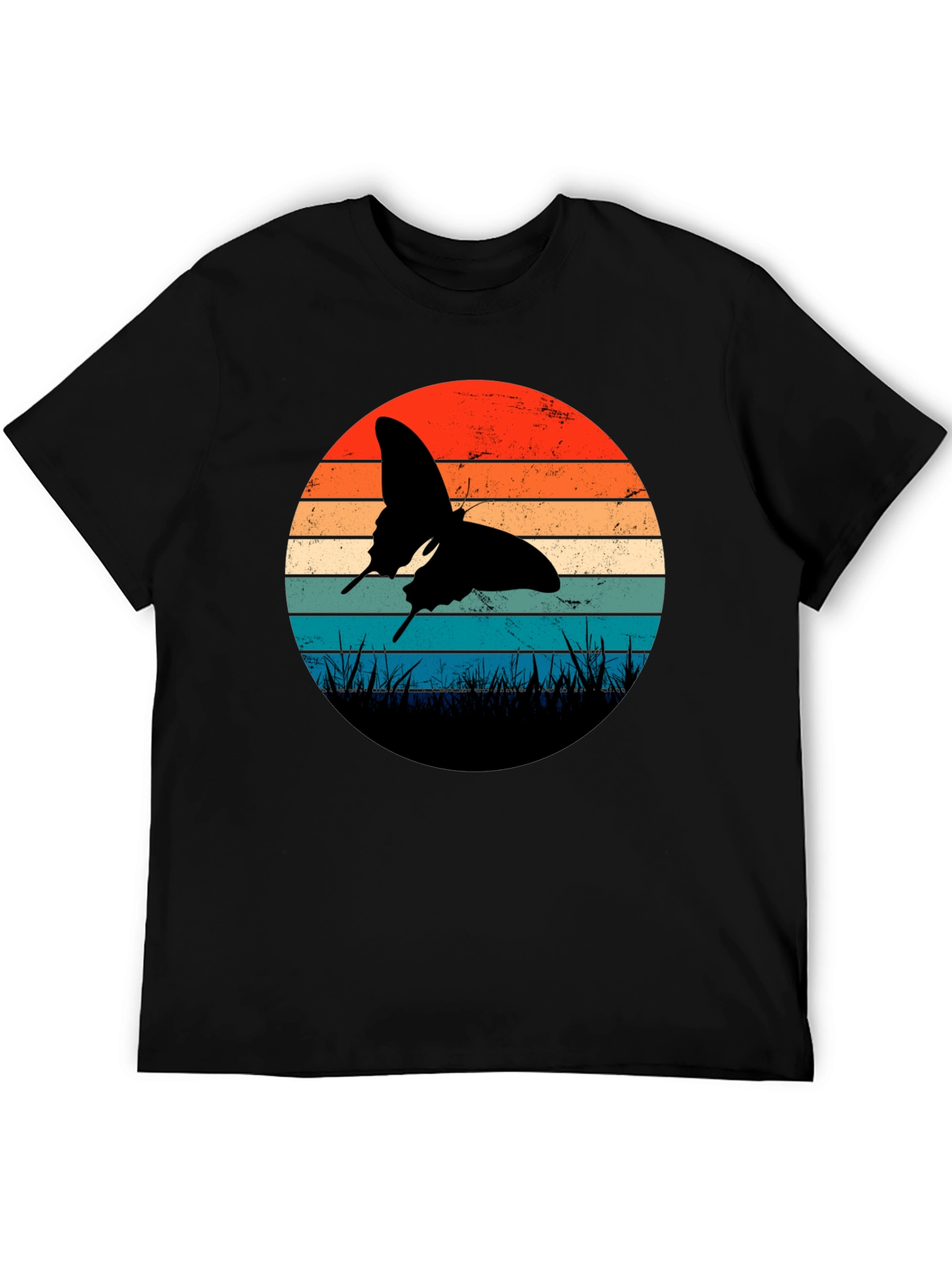 Retro Butterfly Sunset Graphic Tee