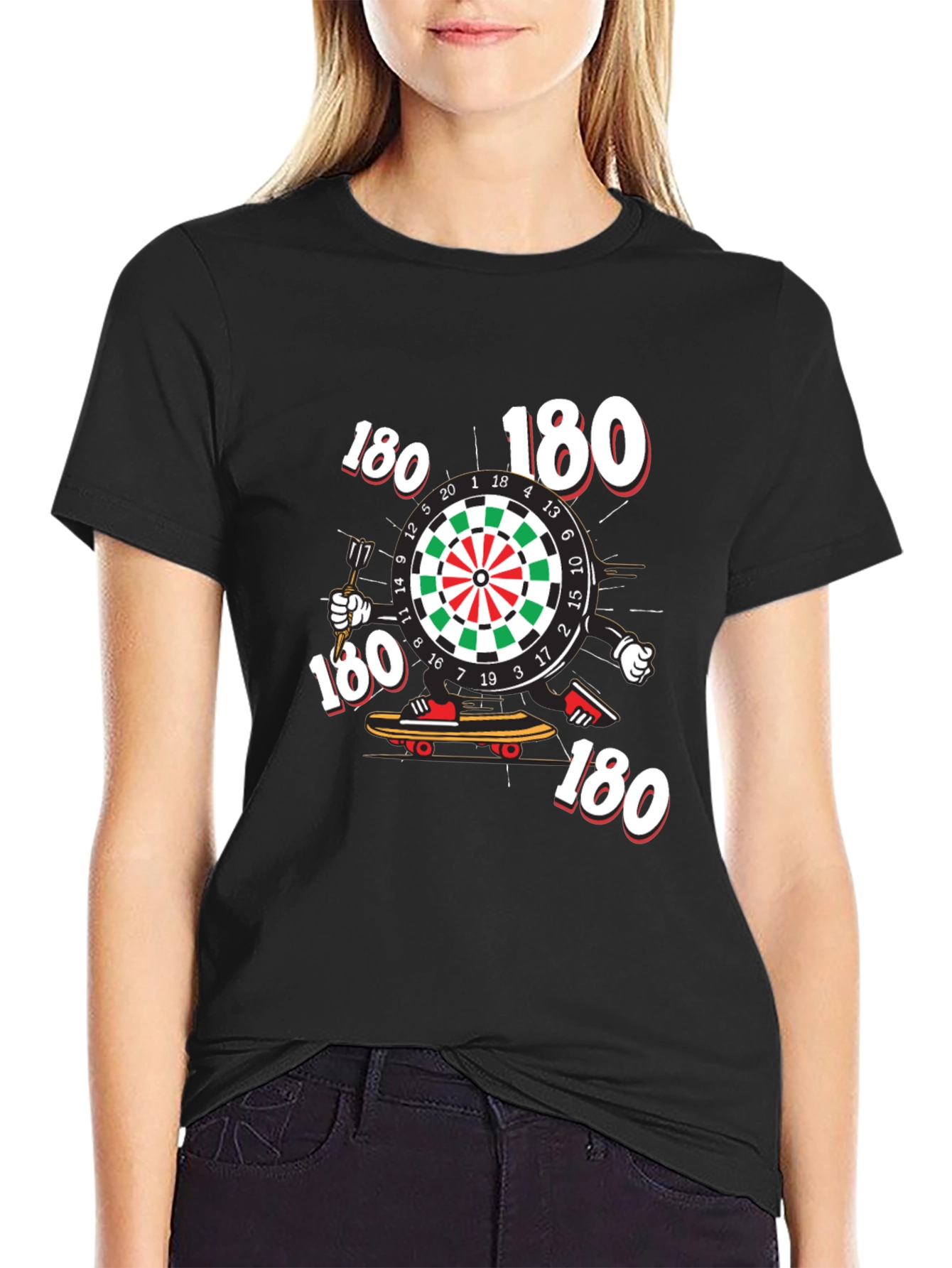 Darts 180 Graphic Black T-Shirt