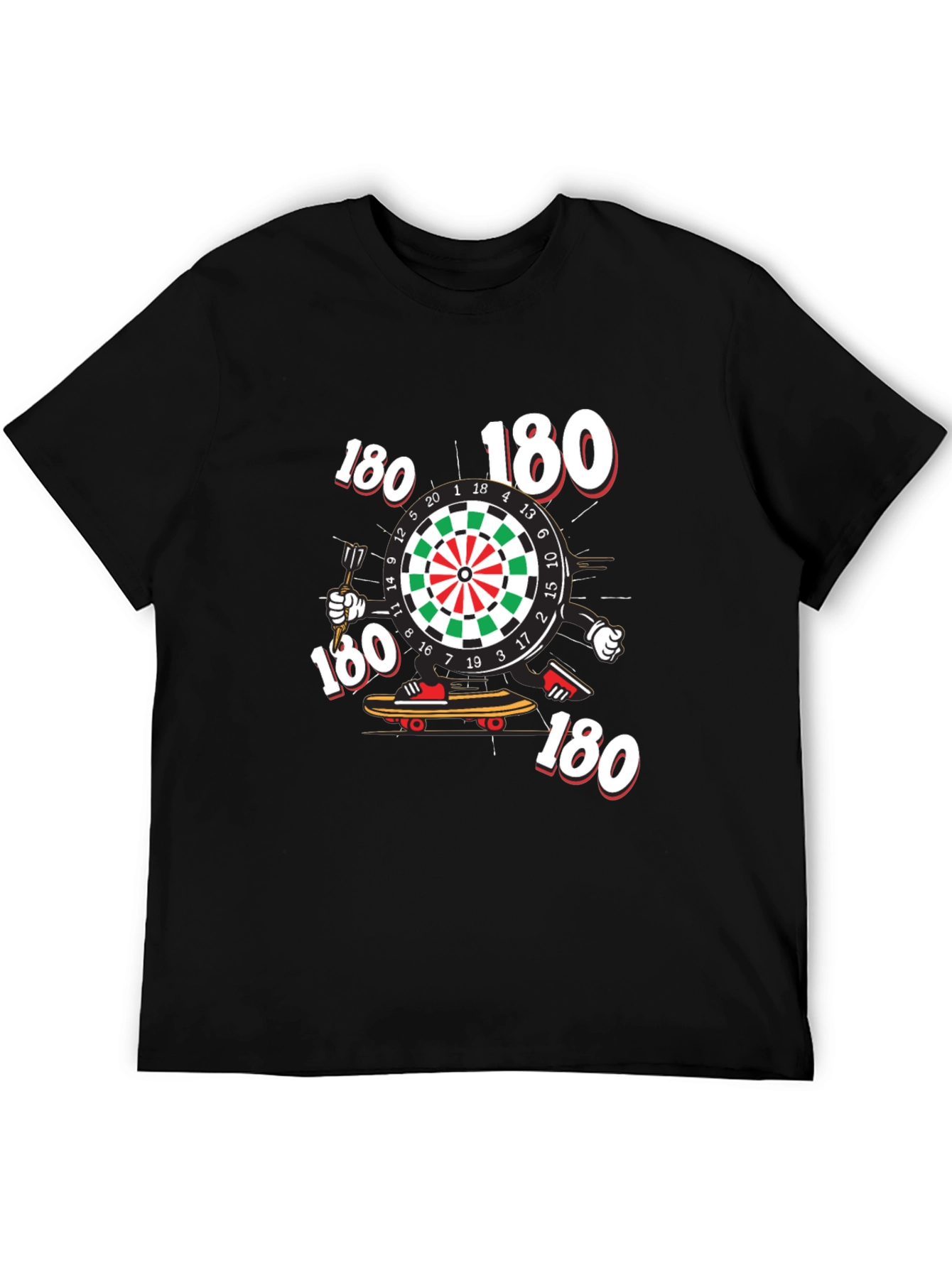 Darts 180 Graphic Black T-Shirt