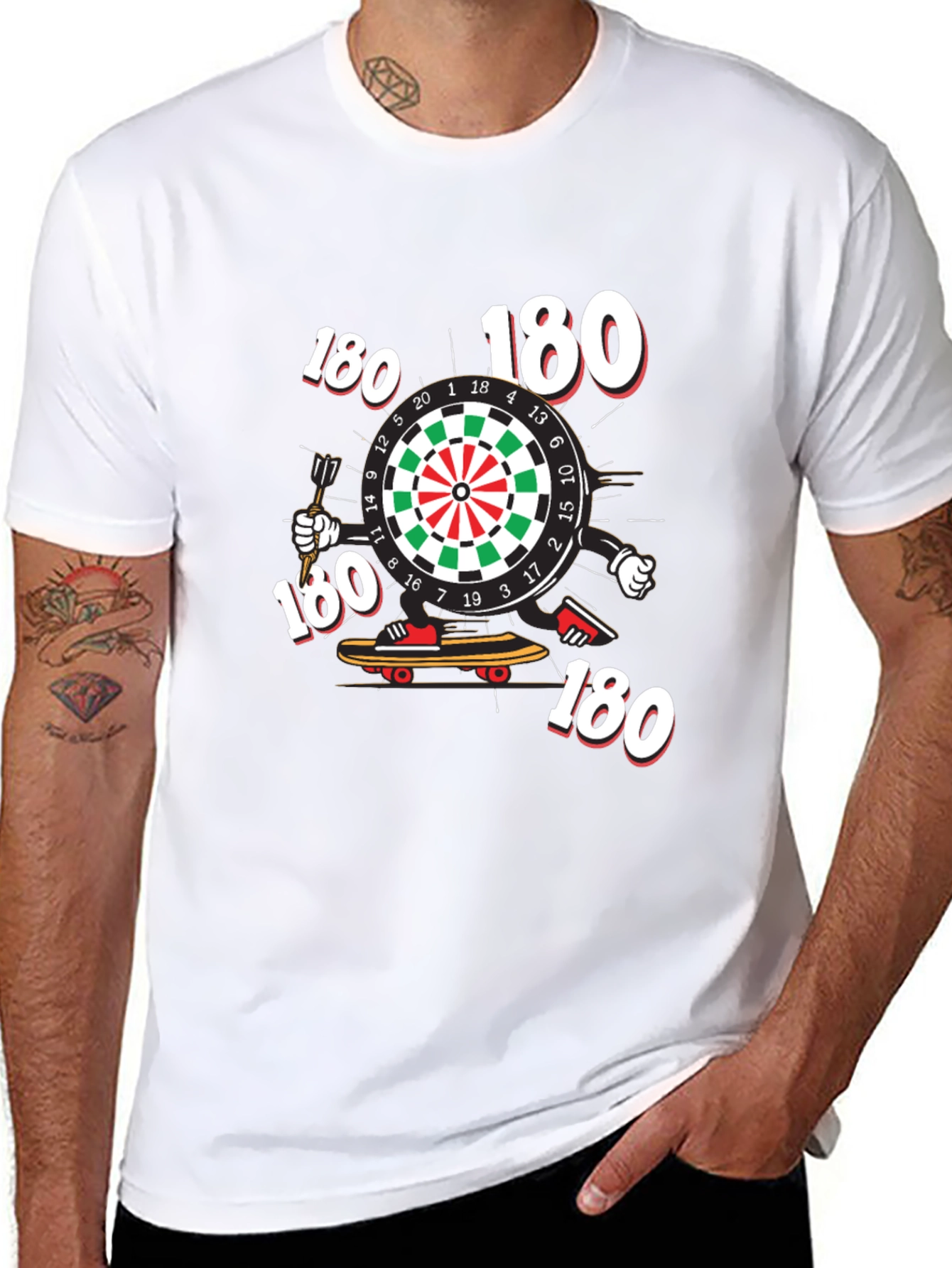 Darts 180 Graphic Black T-Shirt