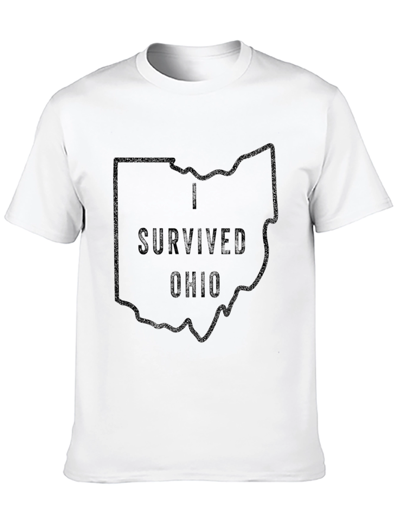 I Survived Ohio T-Shirt State Outline Novelty Tee