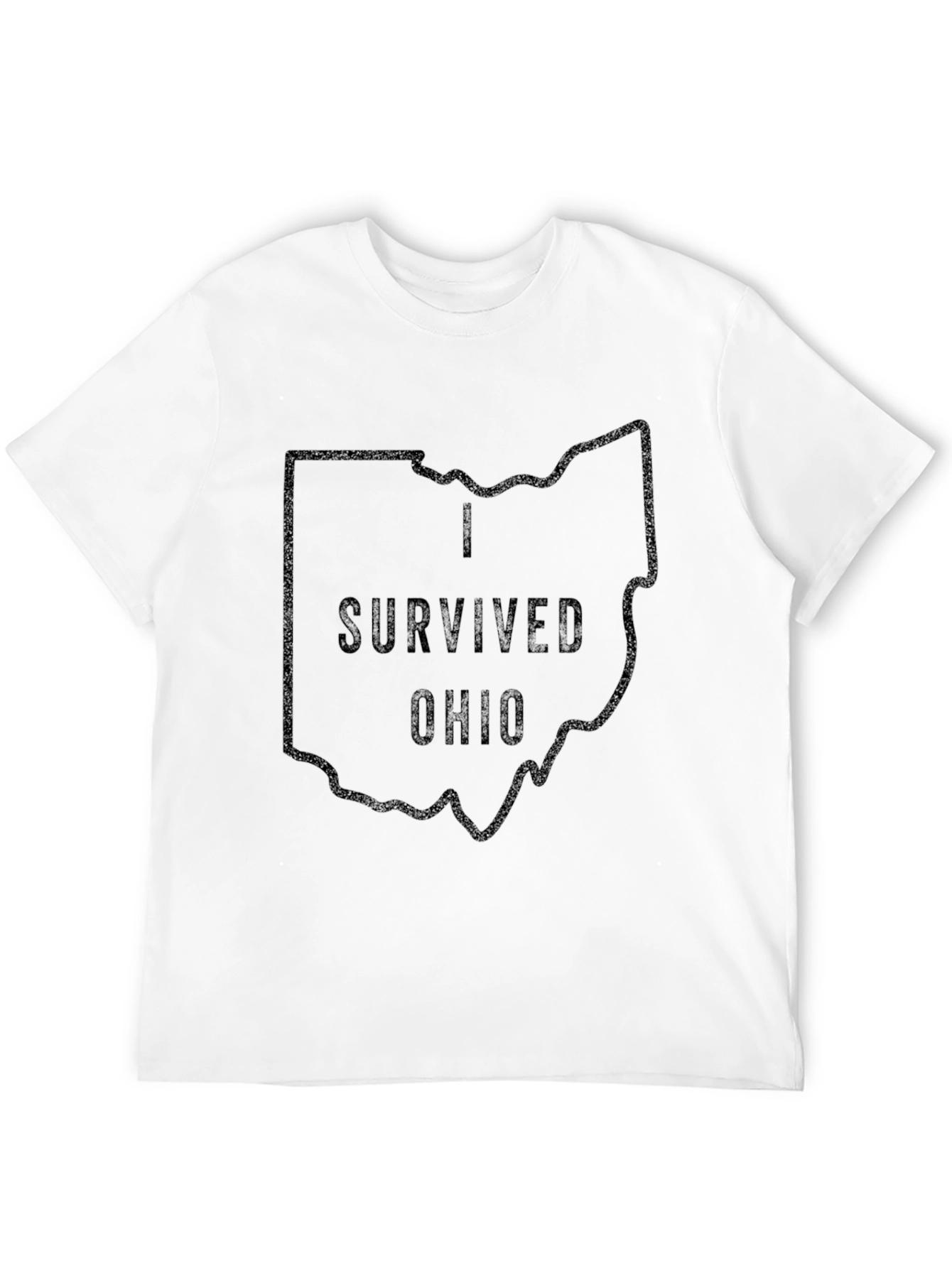 I Survived Ohio T-Shirt State Outline Novelty Tee