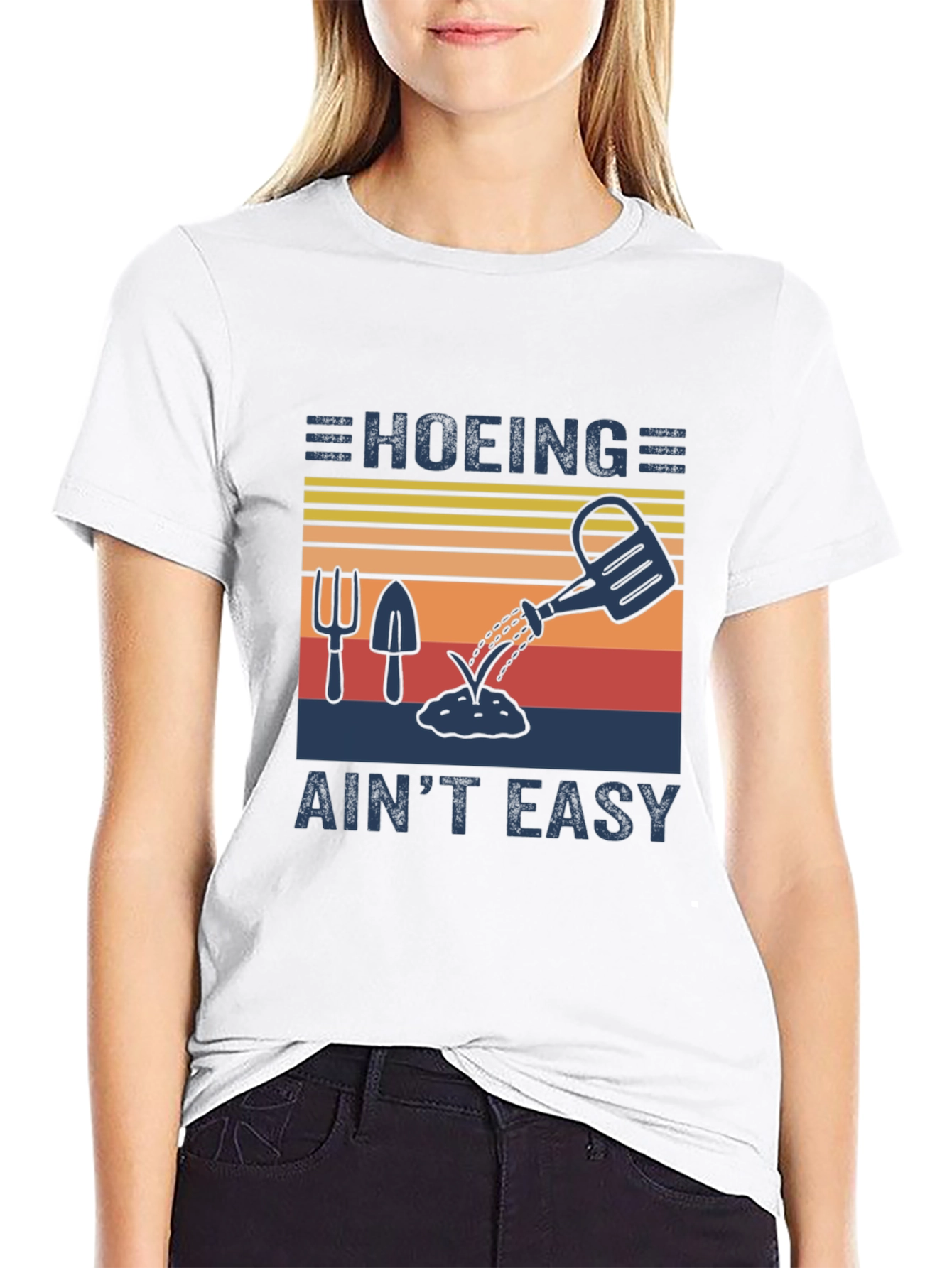 Hoing Aint Easy Gardener T-Shirt