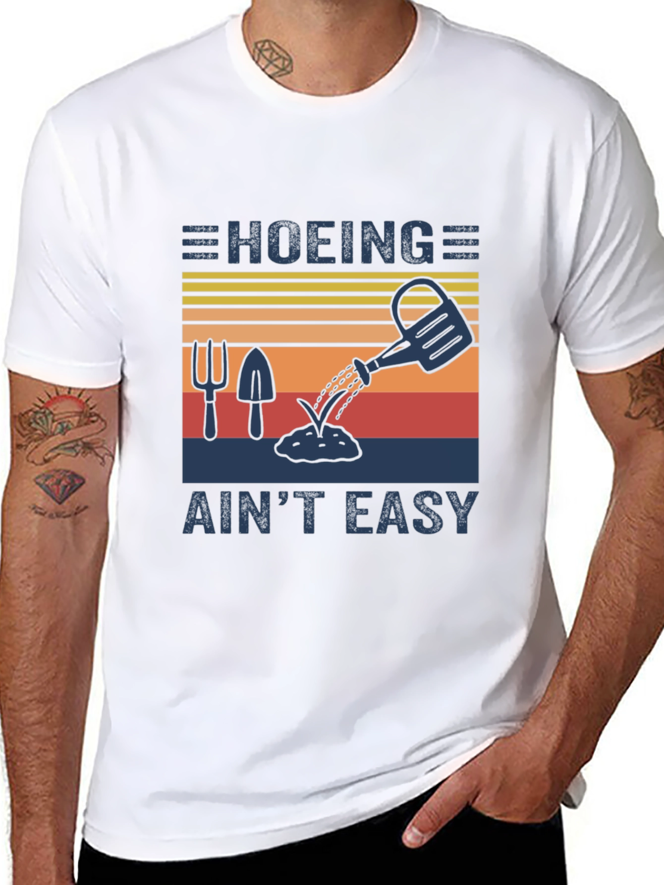 Hoing Aint Easy Gardener T-Shirt