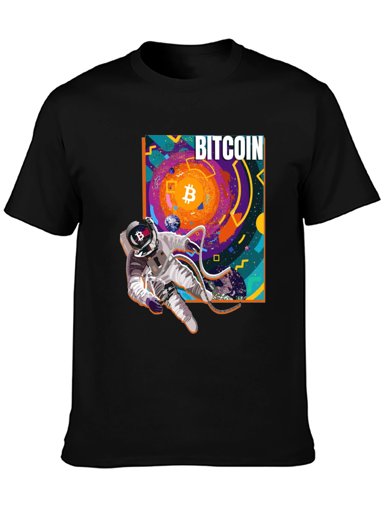 Bitcoin Astronaut Black T-Shirt