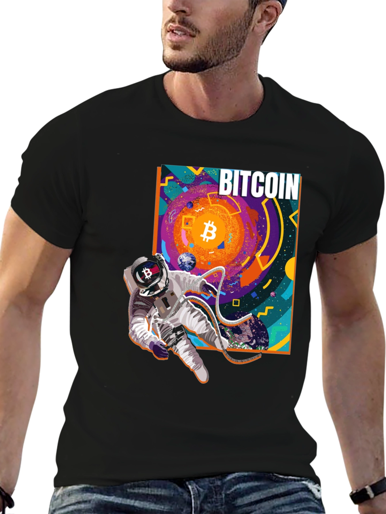 Bitcoin Astronaut Black T-Shirt