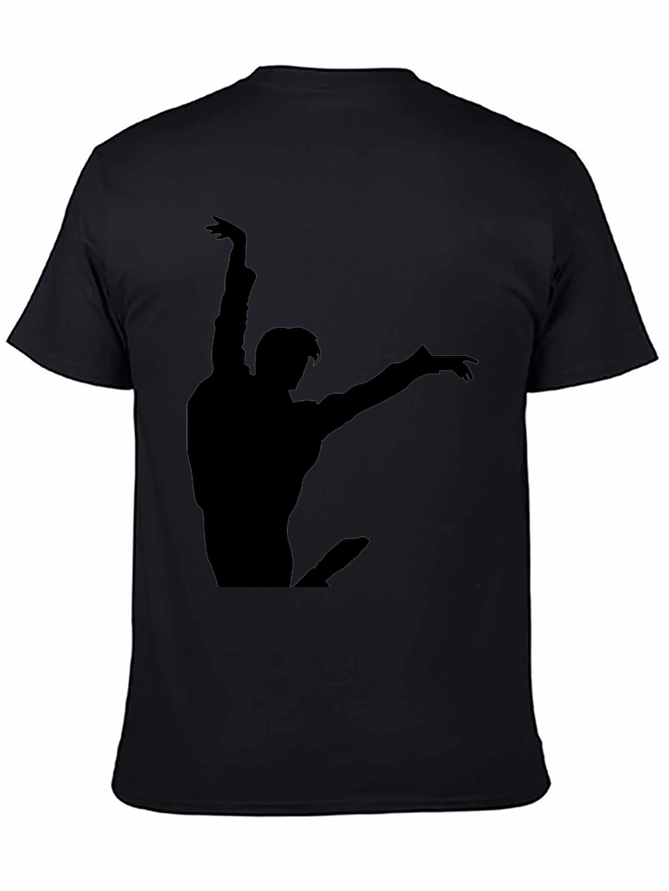 Ballet Dancer Graphic Tee - Black Cotton Casual T-Shirt