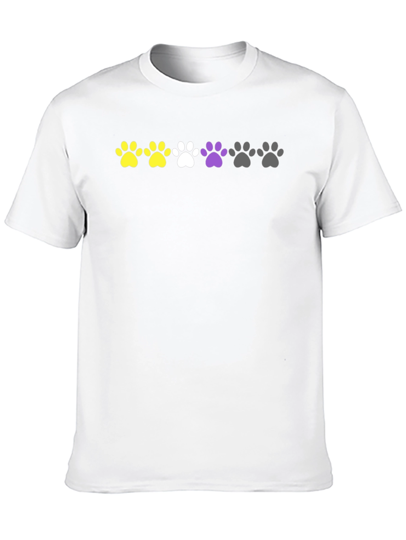 Non-Binary Pride Paw Print T-Shirt